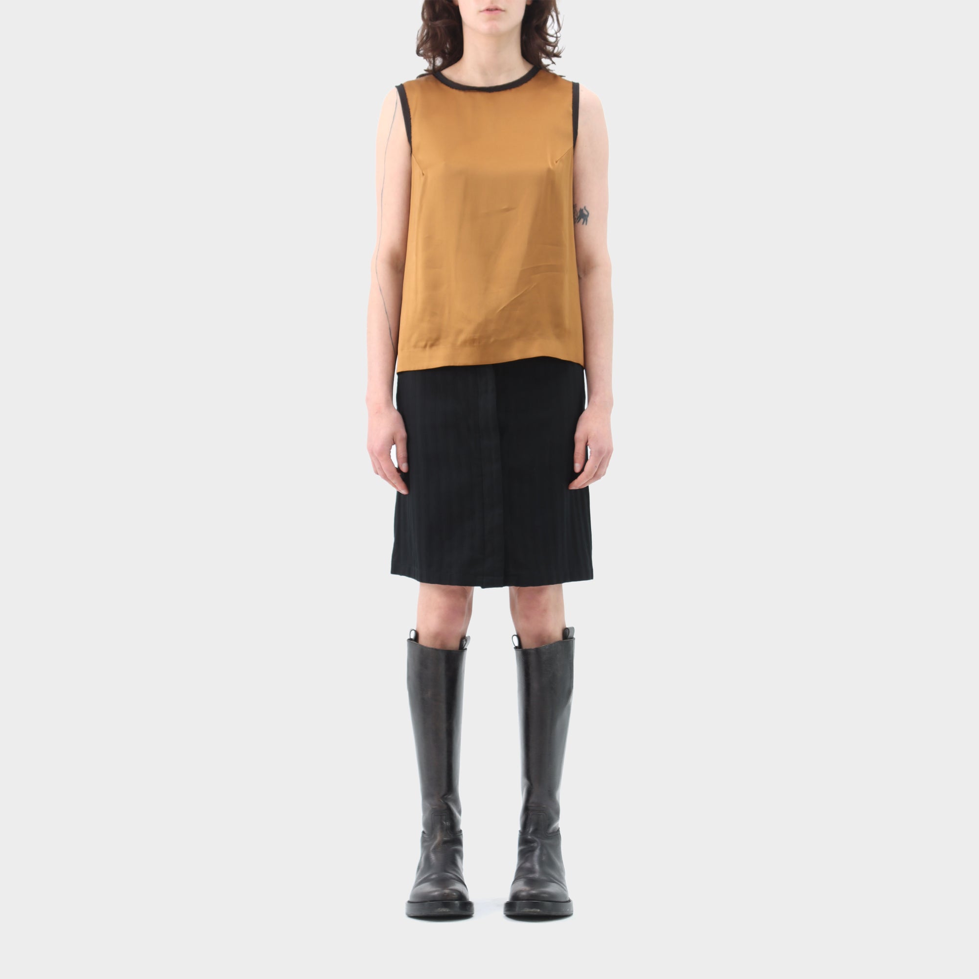 Maison Margiela Sleeveless Contrast Trim Tunic