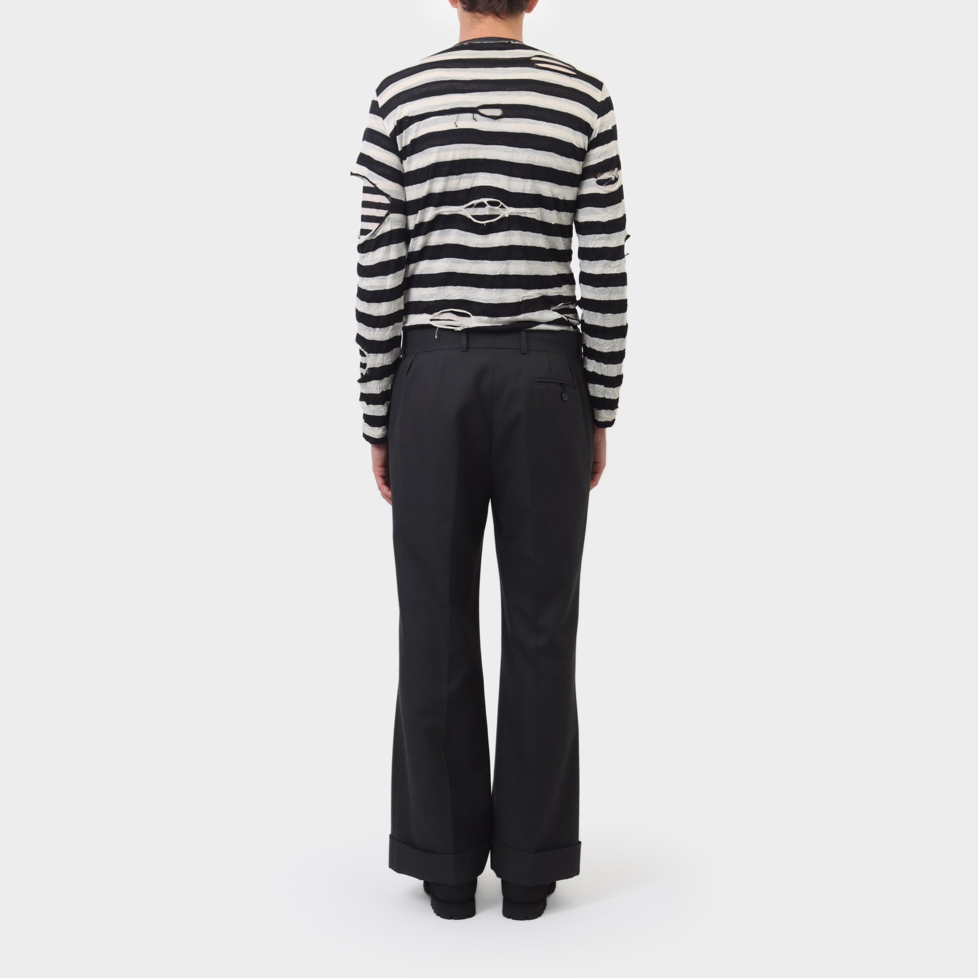 Maison Margiela Wide Leg Middle Pleat Trousers