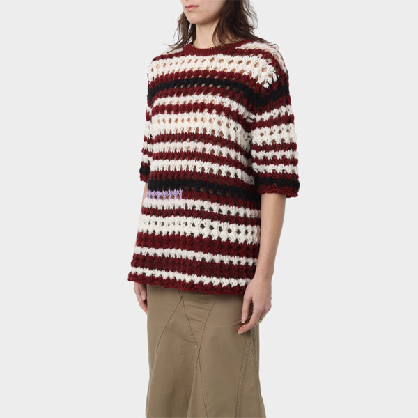 Marni Striped Alpaca Crochet Top