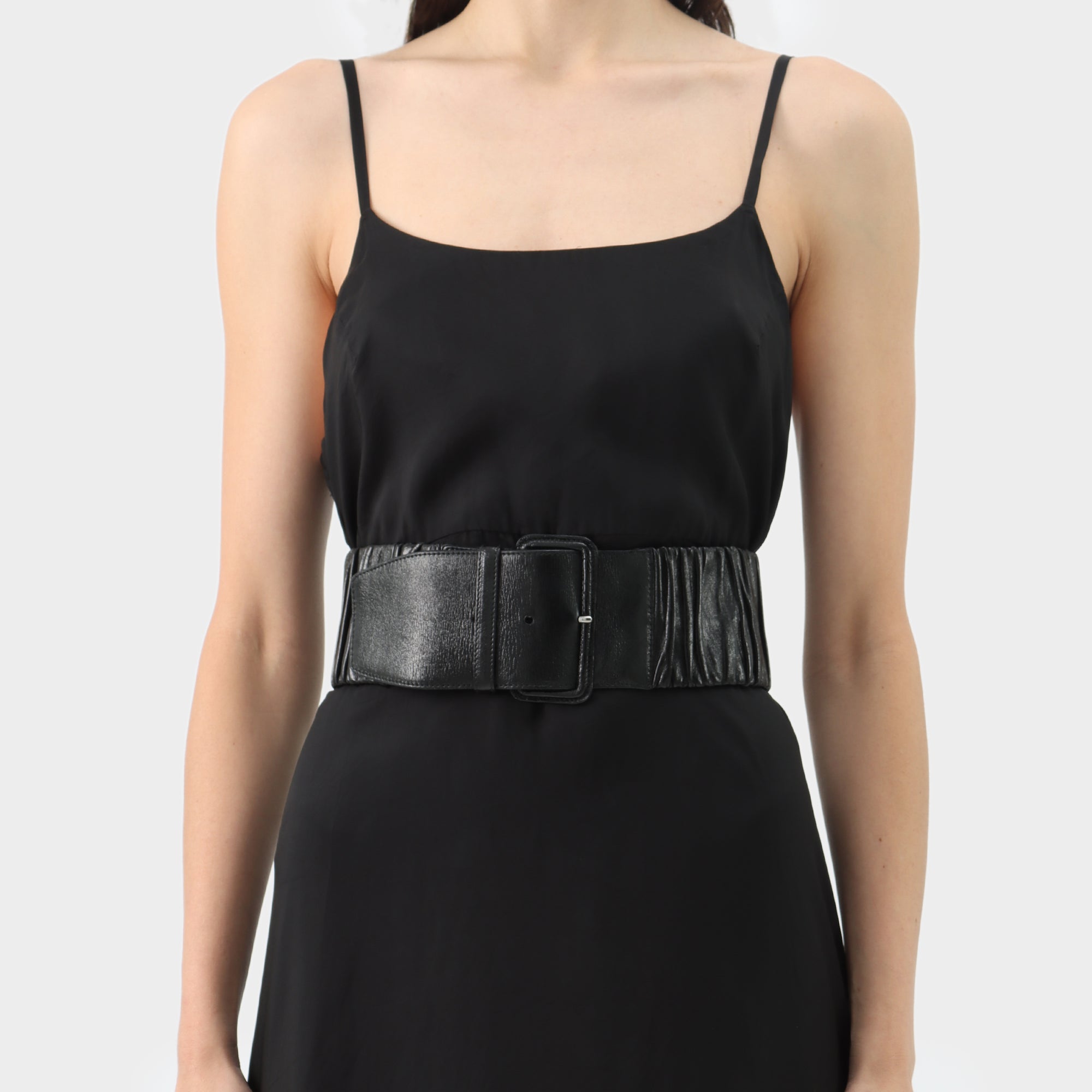 Miu Miu Leather Ruched Belt