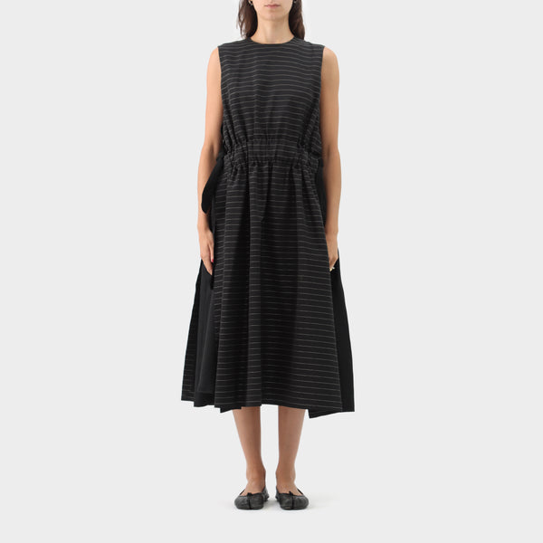 Noir Kei Ninomiya Striped Apron Dress