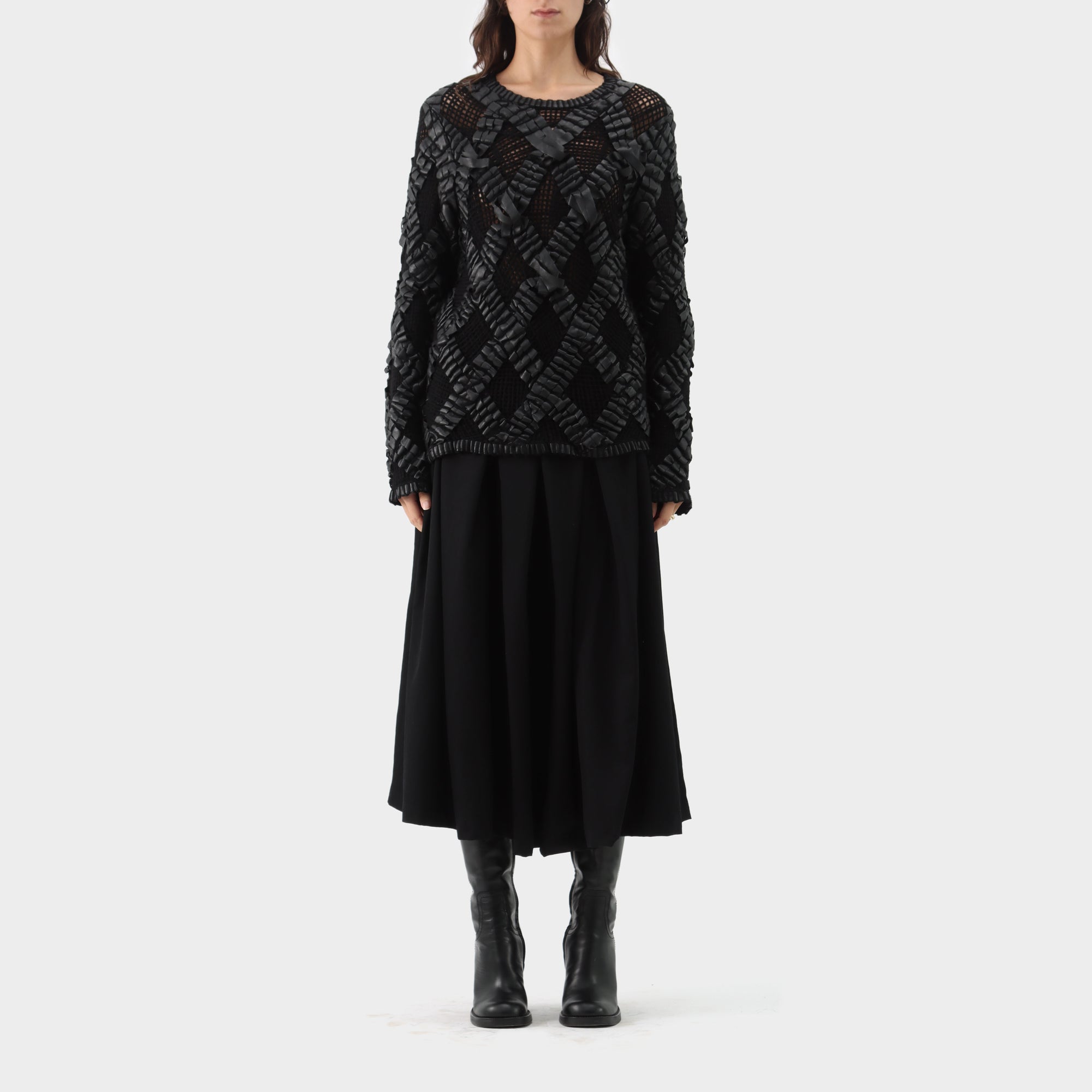 Noir Kei Ninomiya Crossed Knit Jumper