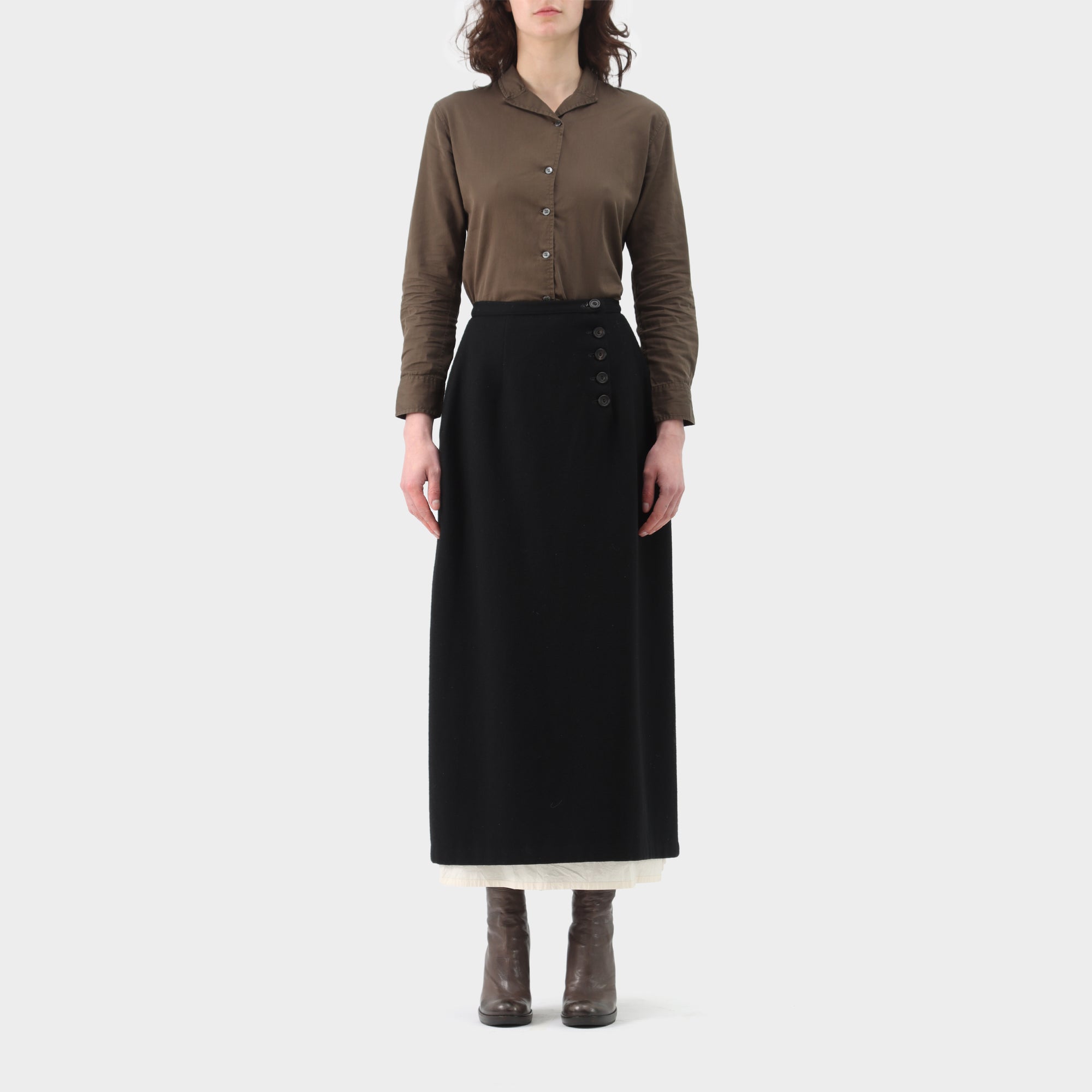 Paul Harnden Shoemakers Wool Gathered Skirt