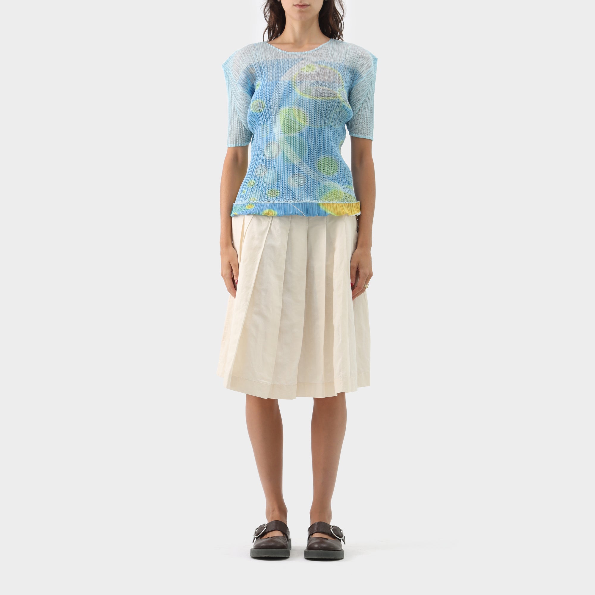 Pleats Please Bubble Layered Top