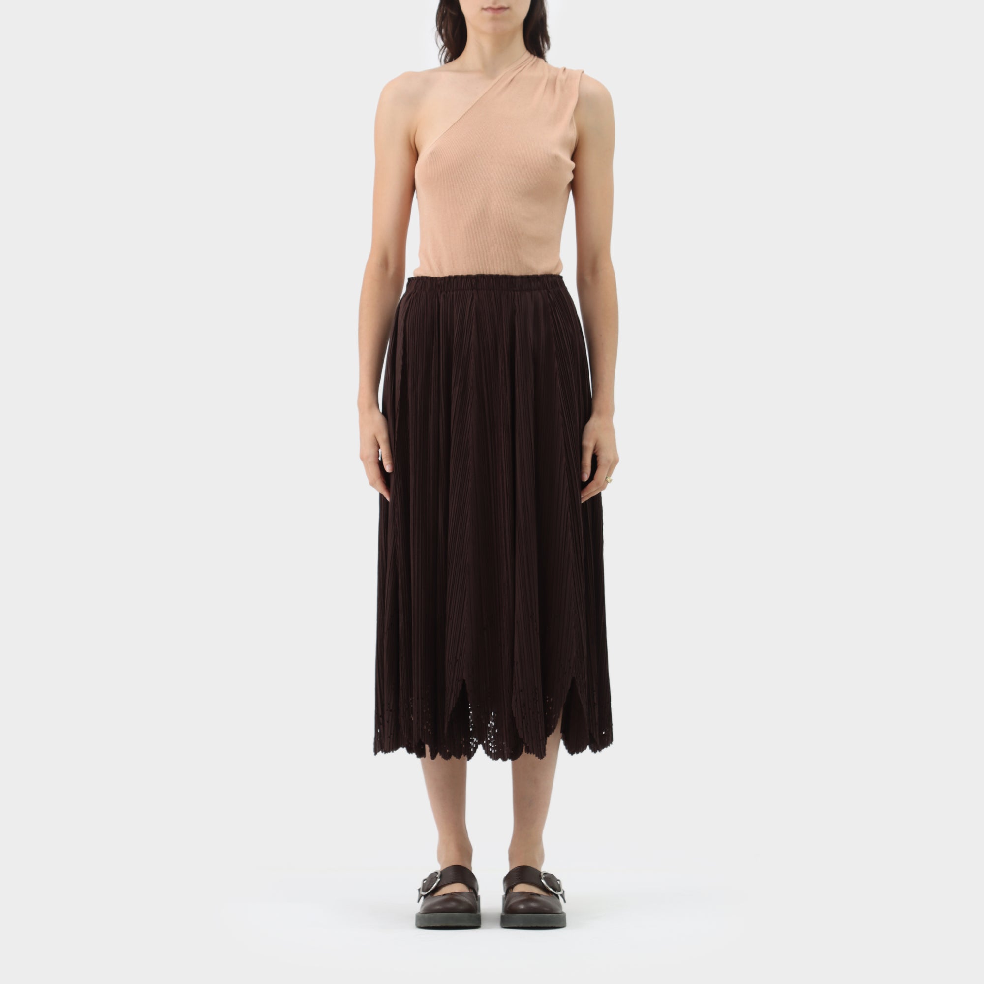 Pleats Please Lazer Cut Pleated Skirt