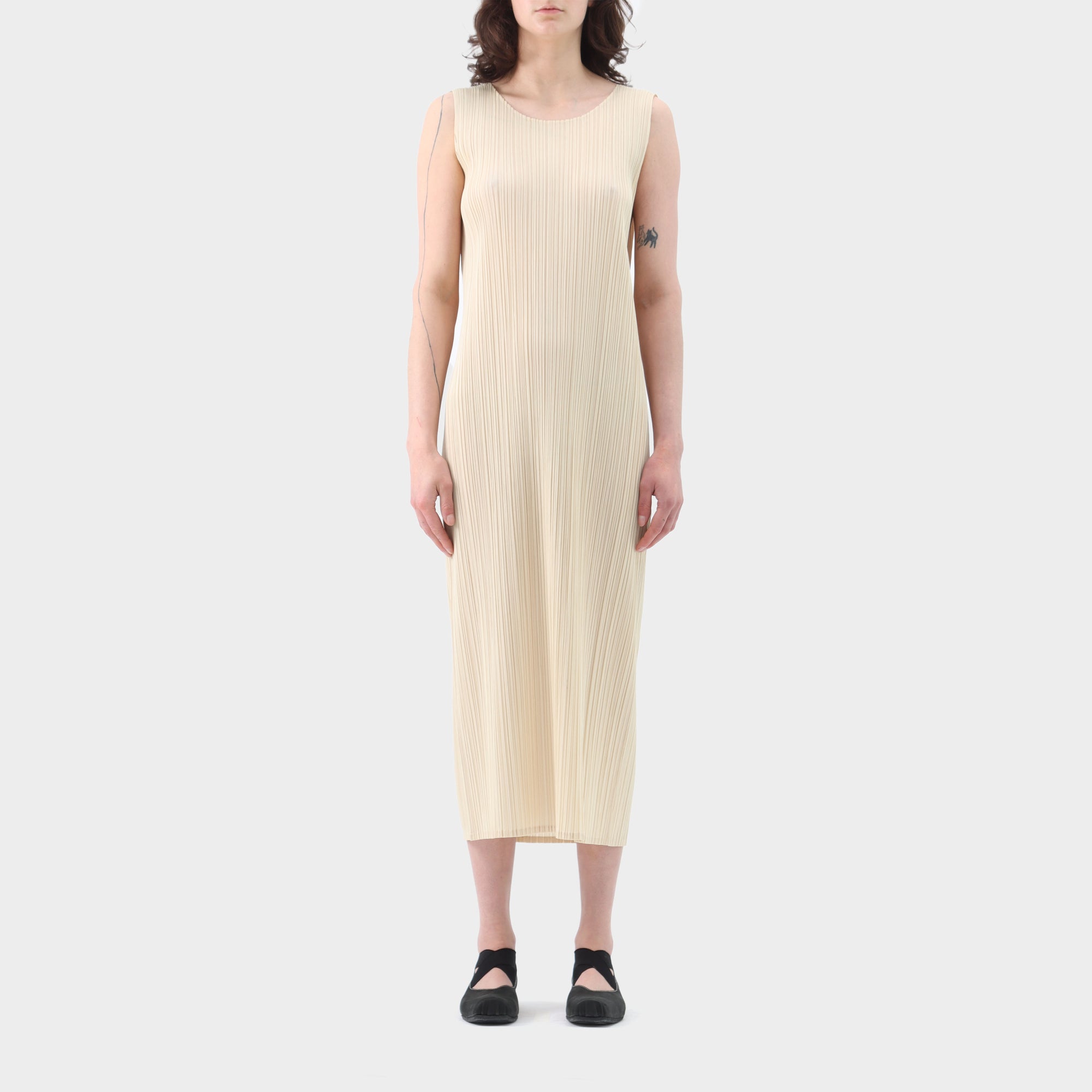 Pleats Please Pleated Maxi Dress
