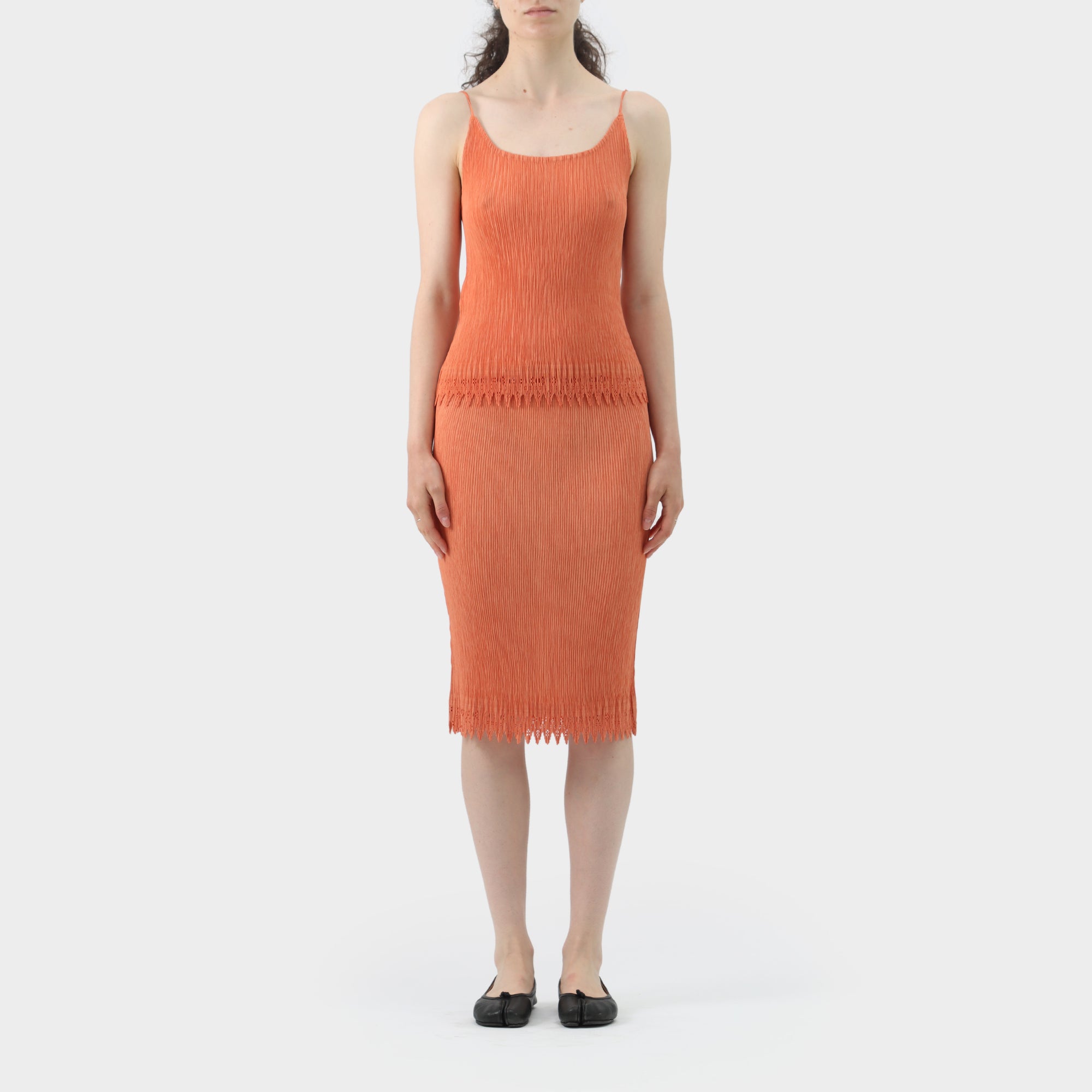 Issey Miyake Plisse Cami and Skirt Set
