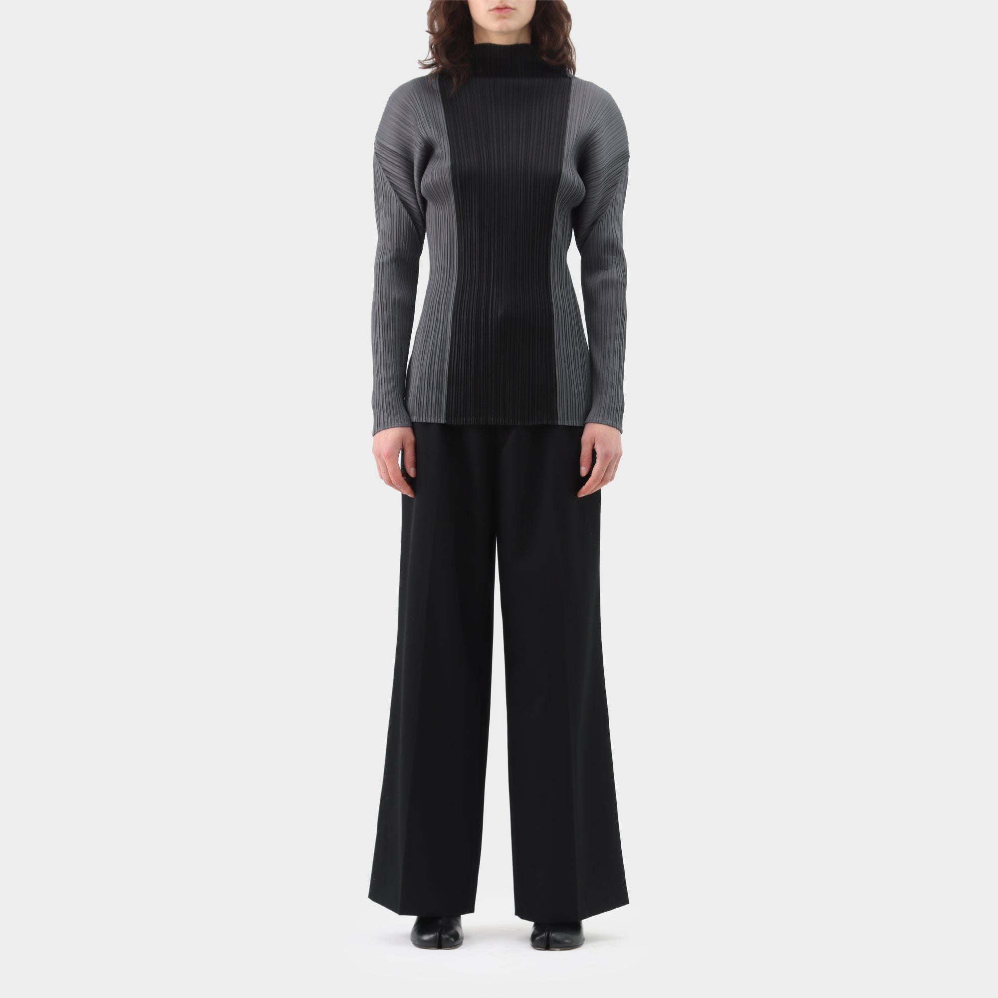 Pleats Please Two-Tone Long sleeve top