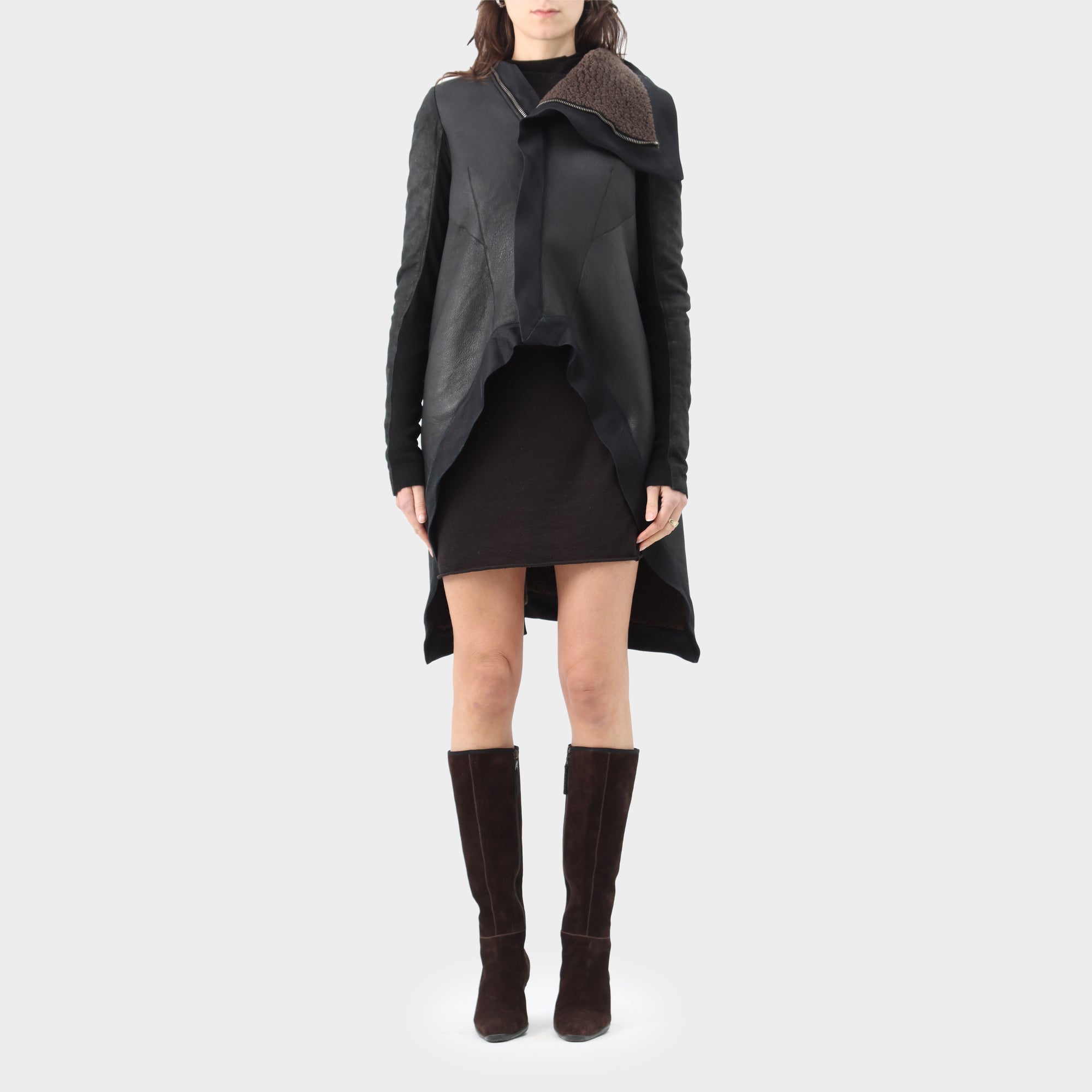 Rick Owens Fleece lined Tail Coat