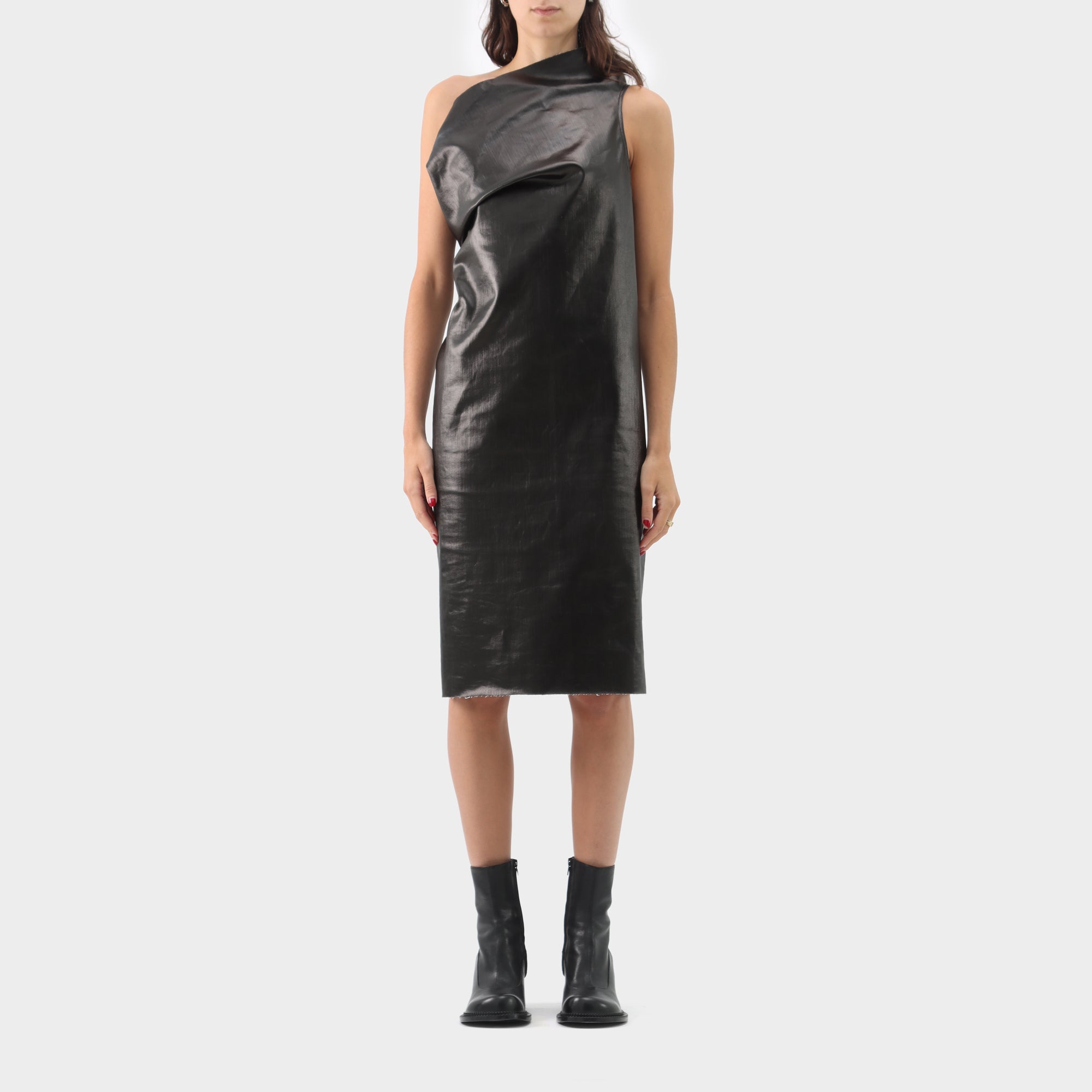 Rick Owens Coated Denim Athena Dress