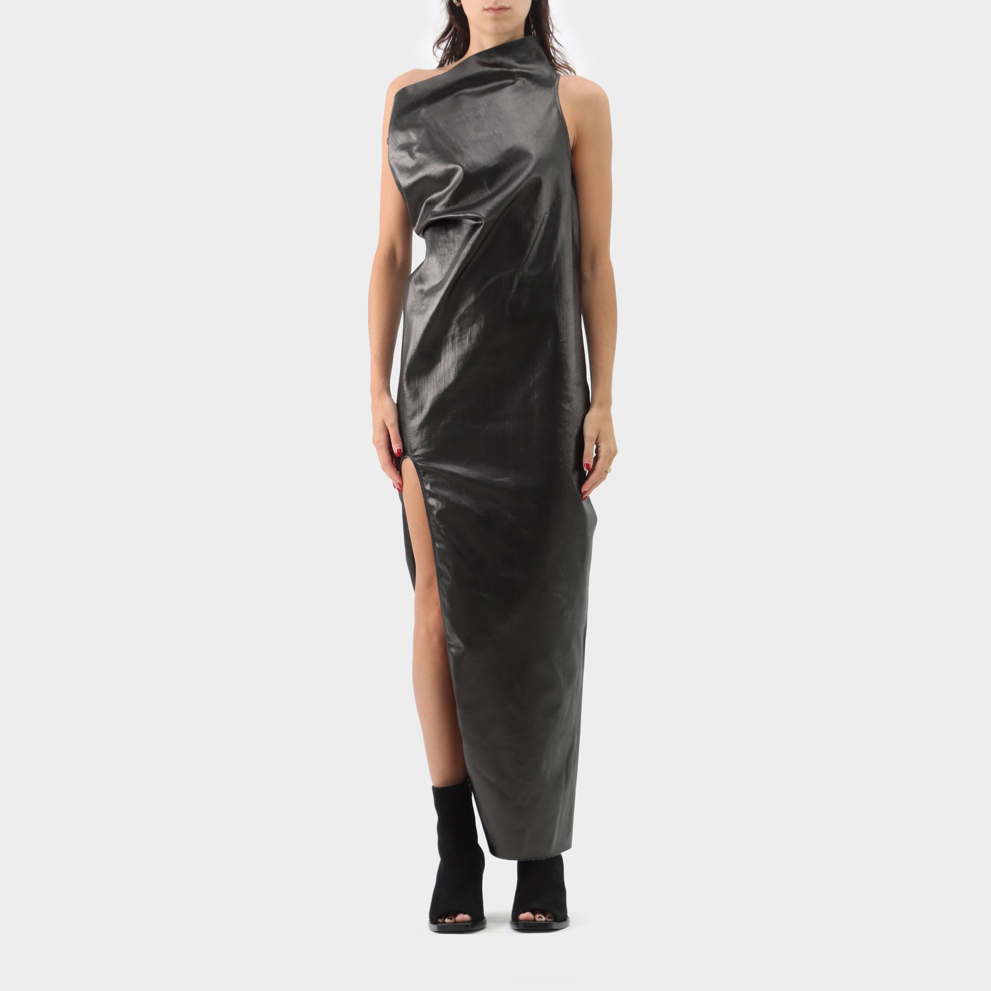 Rick Owens Coated Denim Athena Gown