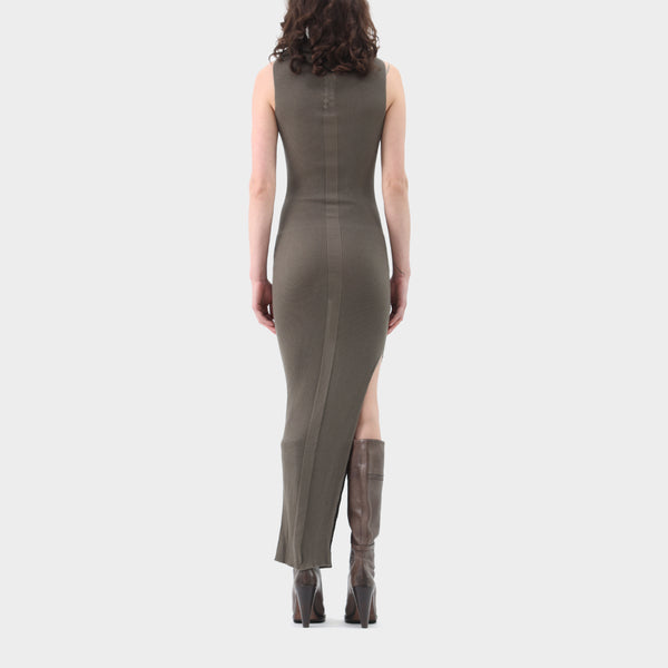 Rick Owens wool jersey roll neck dress