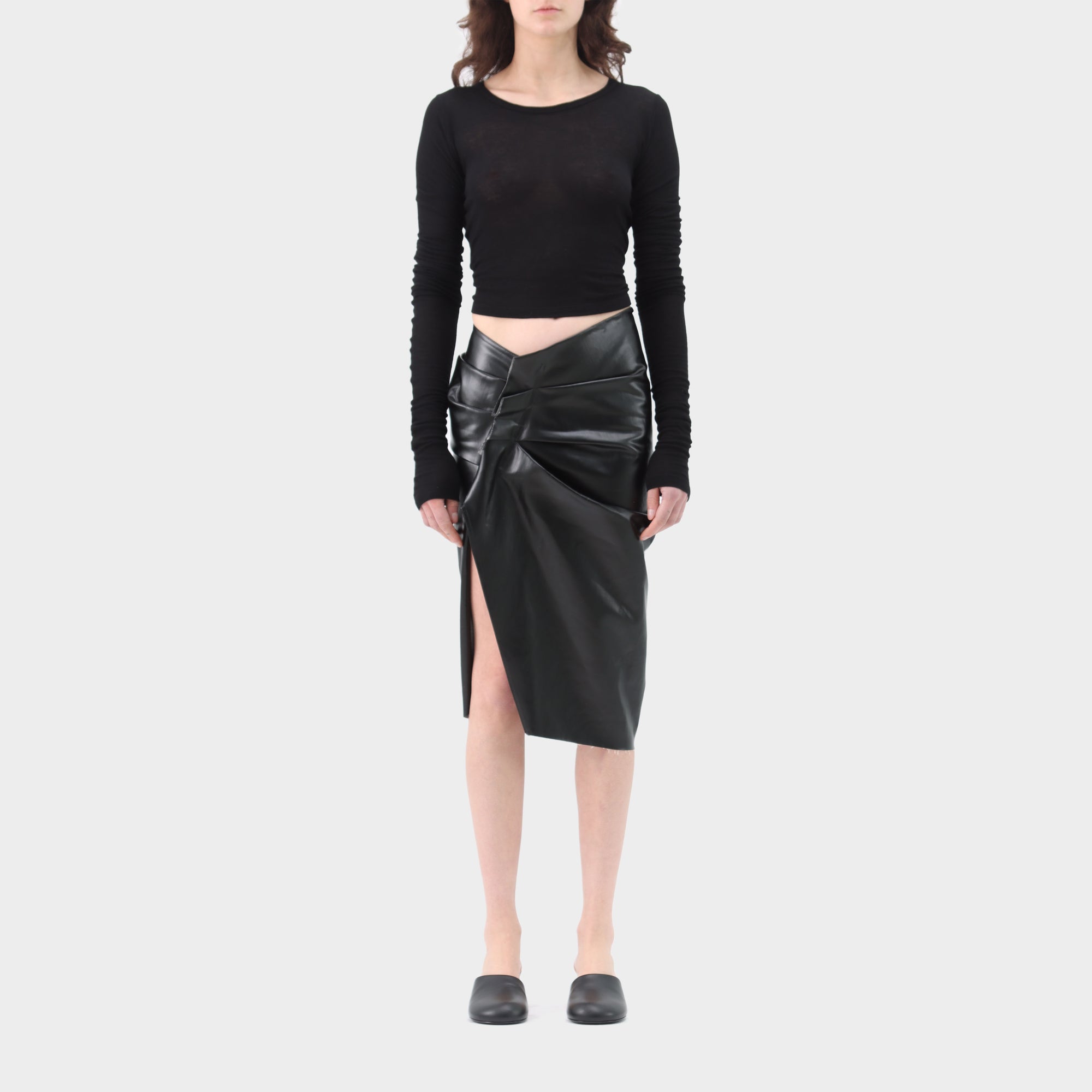 Rick Owens DRKSHDW Coated Denim Skirt