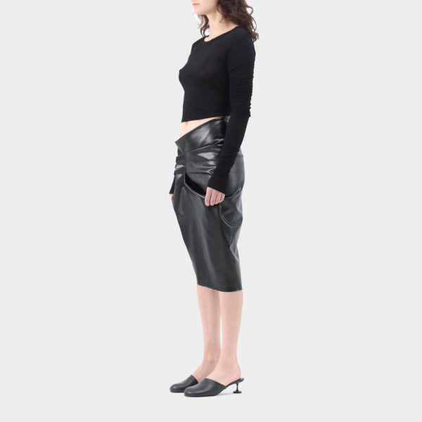 Rick Owens DRKSHDW Coated Denim Skirt