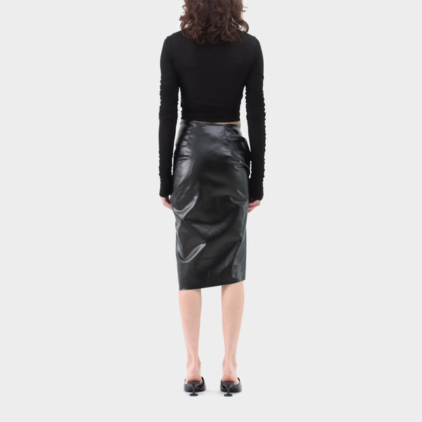 Rick Owens DRKSHDW Coated Denim Skirt