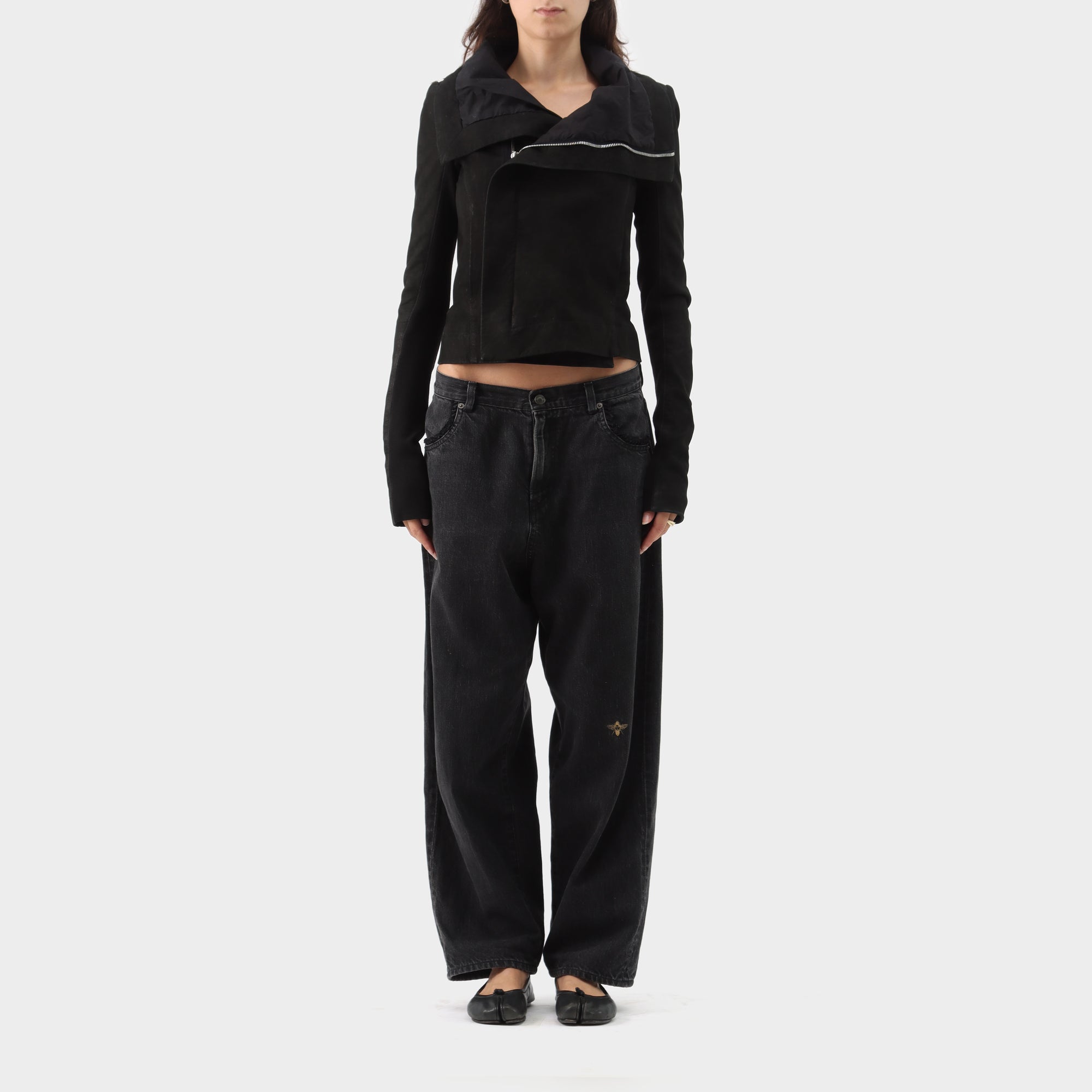 Rick Owens Classic Suede Biker Jacket