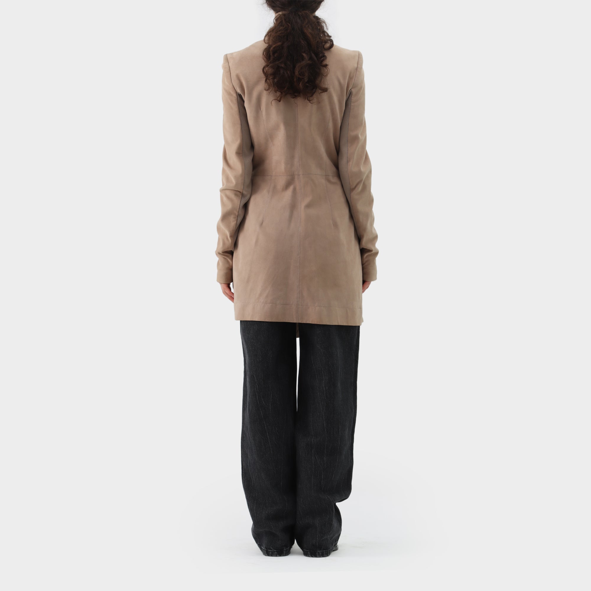Rick Owens Suede Leather Coat