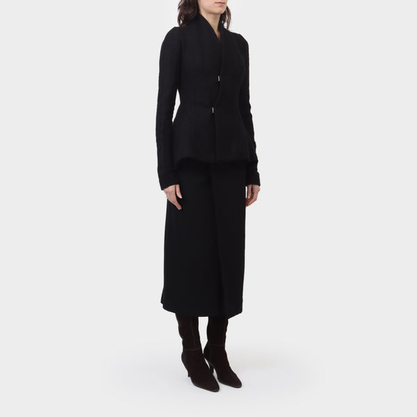 Rick Owens Silk / Wool Fitted Flare Jacket