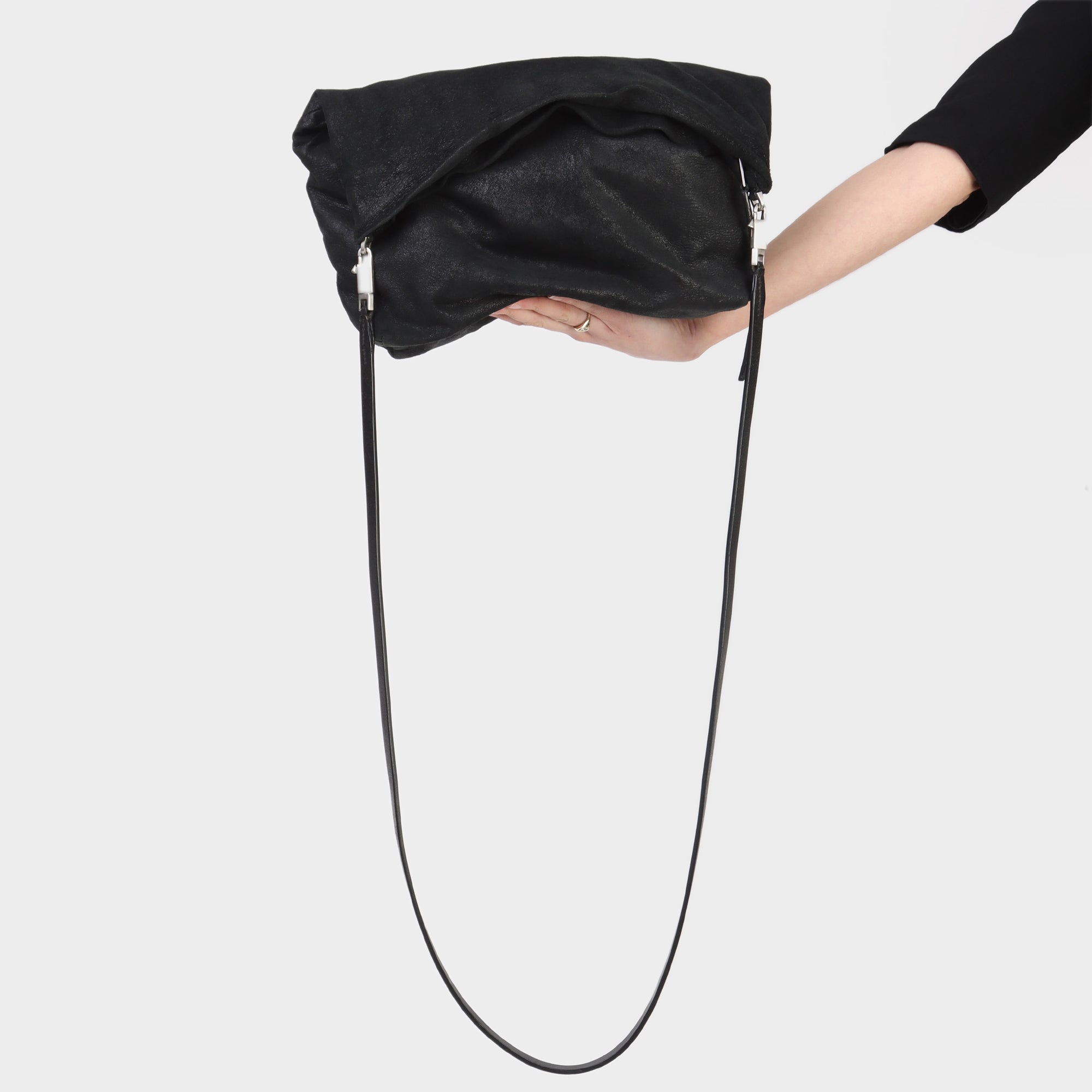 Rick Owens Distressed Leather 'Big Adri' Bag