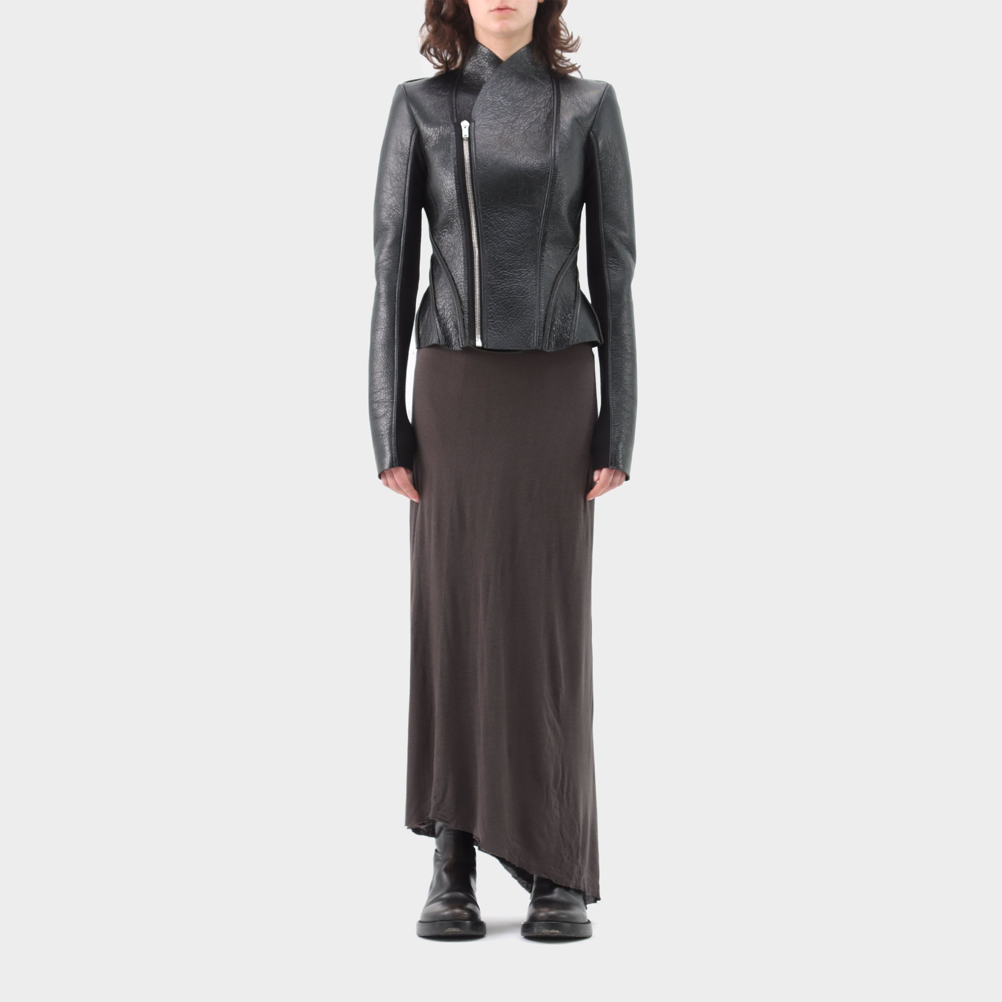 Rick Owens Neoprene Bonded Leather Jacket