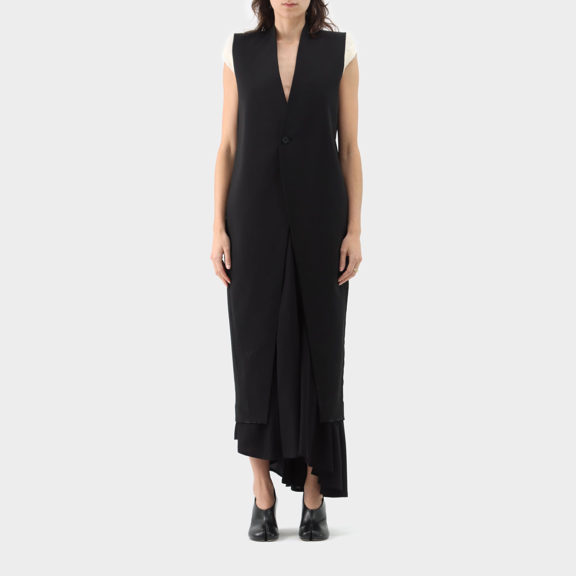 Rick Owens Padded Cap Sleeve Coat
