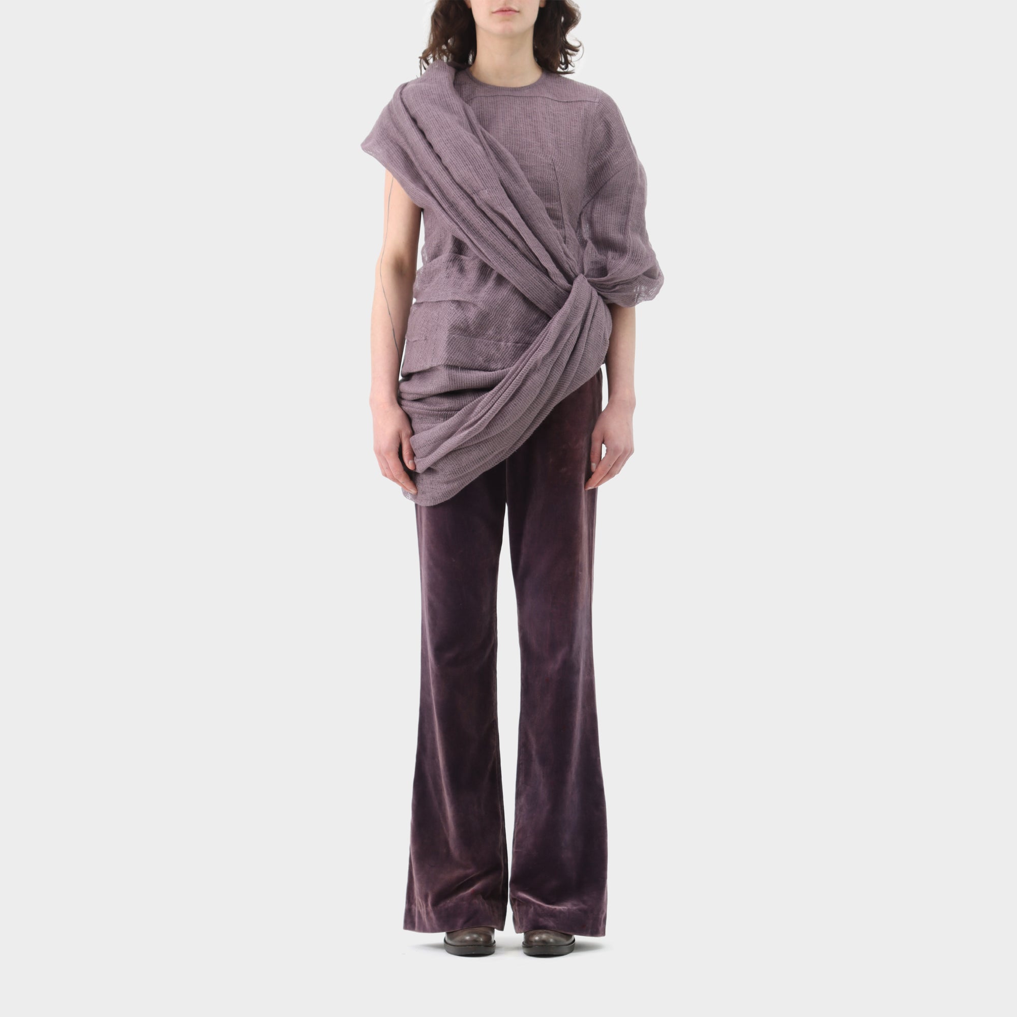 Rick Owens Walrus Draped Linen Top