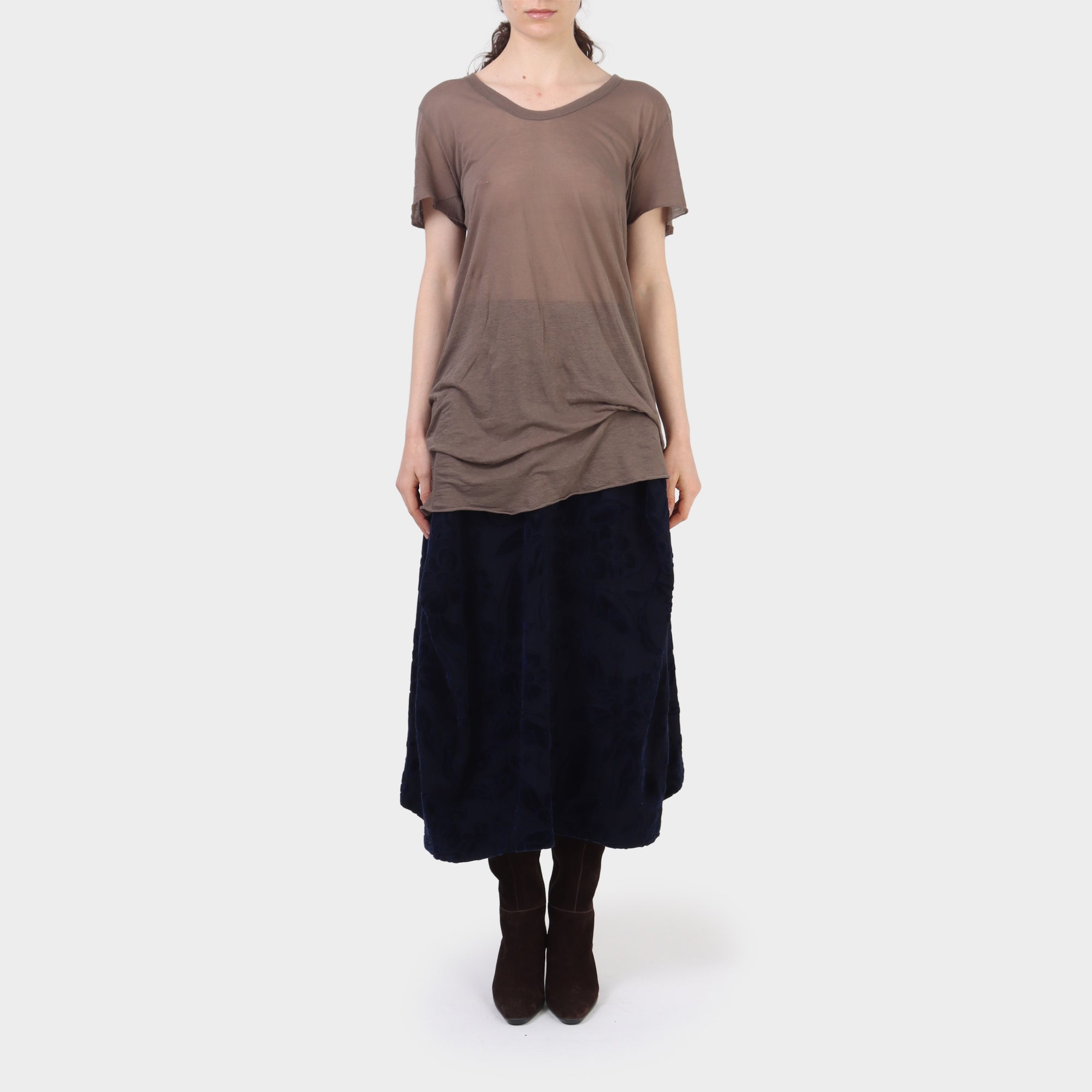 Rick Owens Bias Cut Cotton Tee