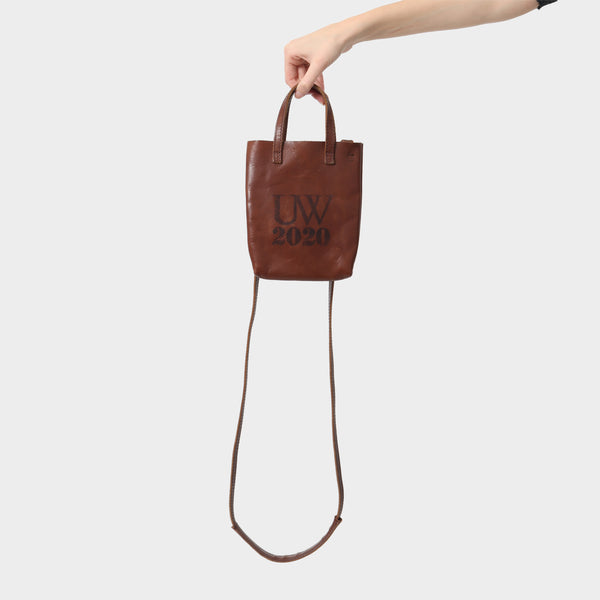 Uma Wang Stamped leather Pouch Bag