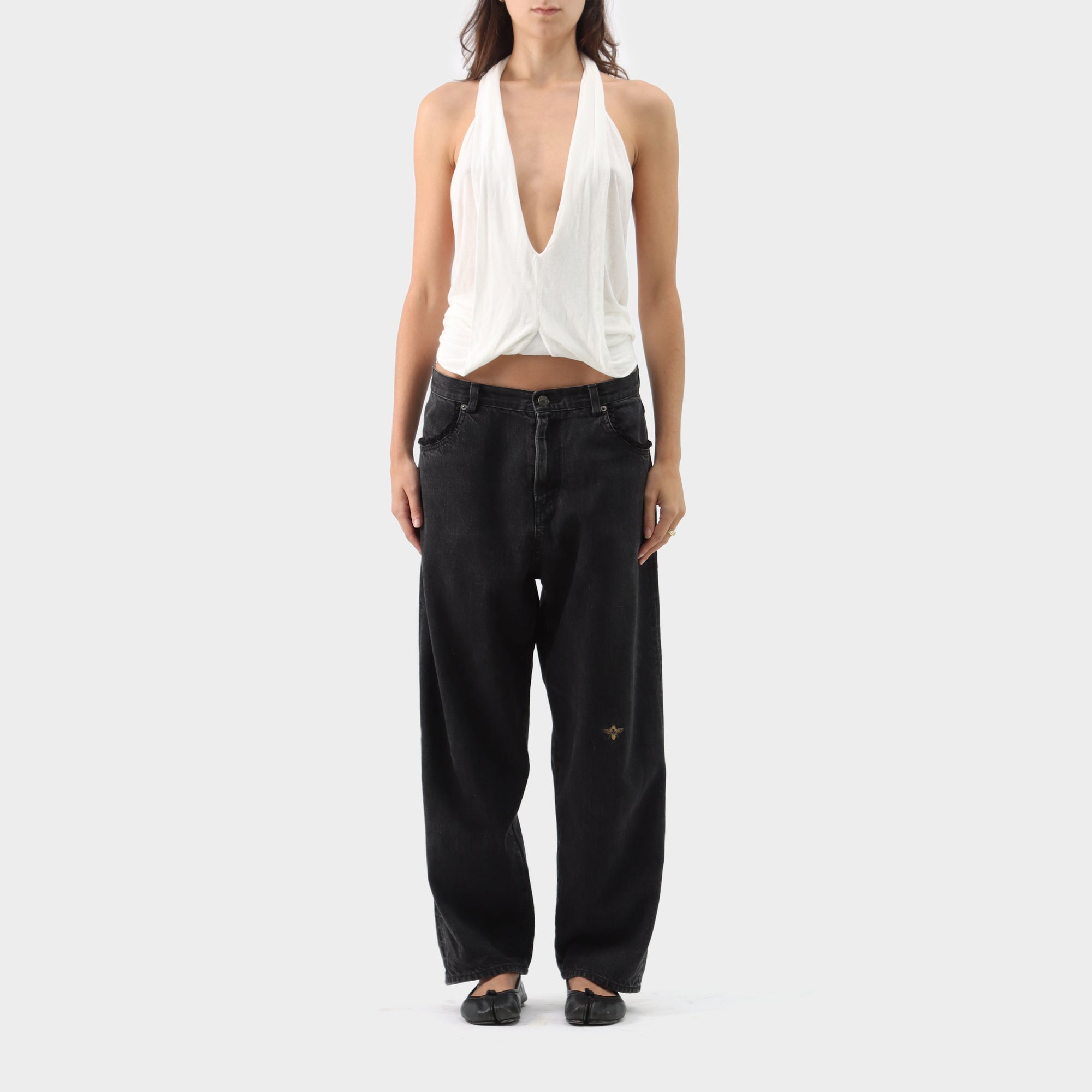 Undercover Satin Trim Jeans