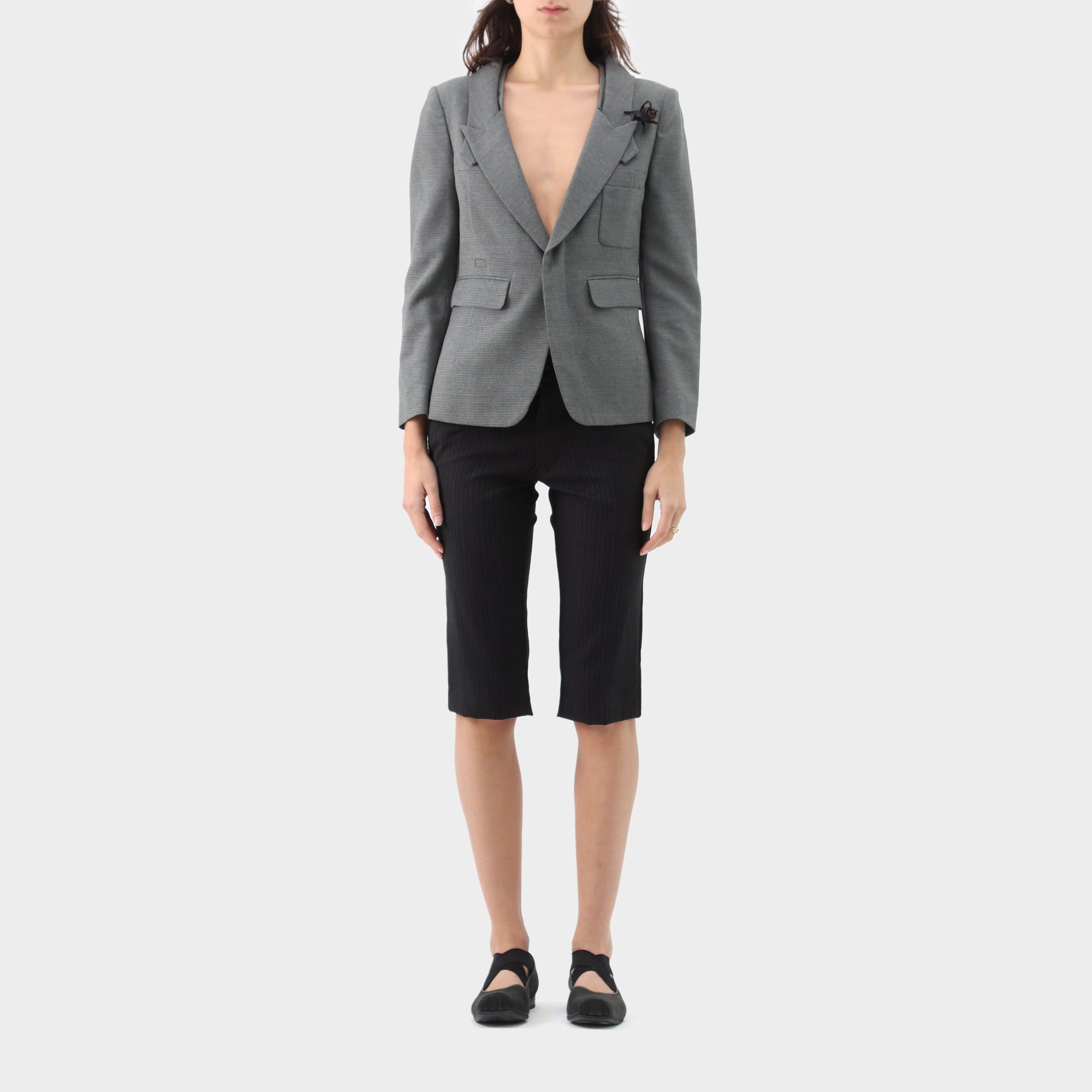 Undercover Rose Appliqué Wool Blazer