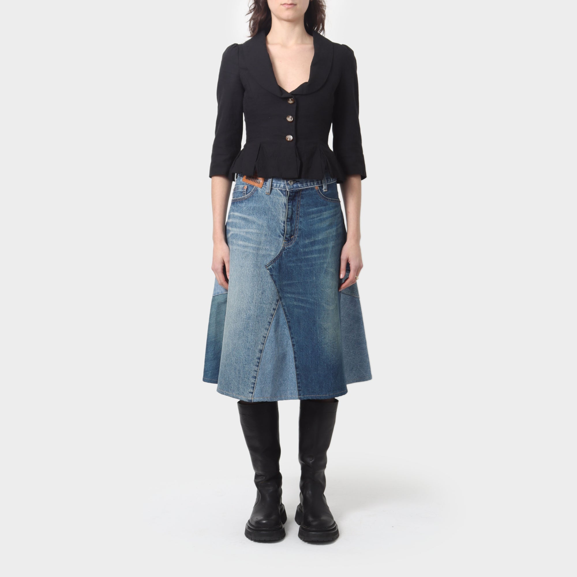Vivienne Westwood Red Label Cropped Jacquard Frill Jacket