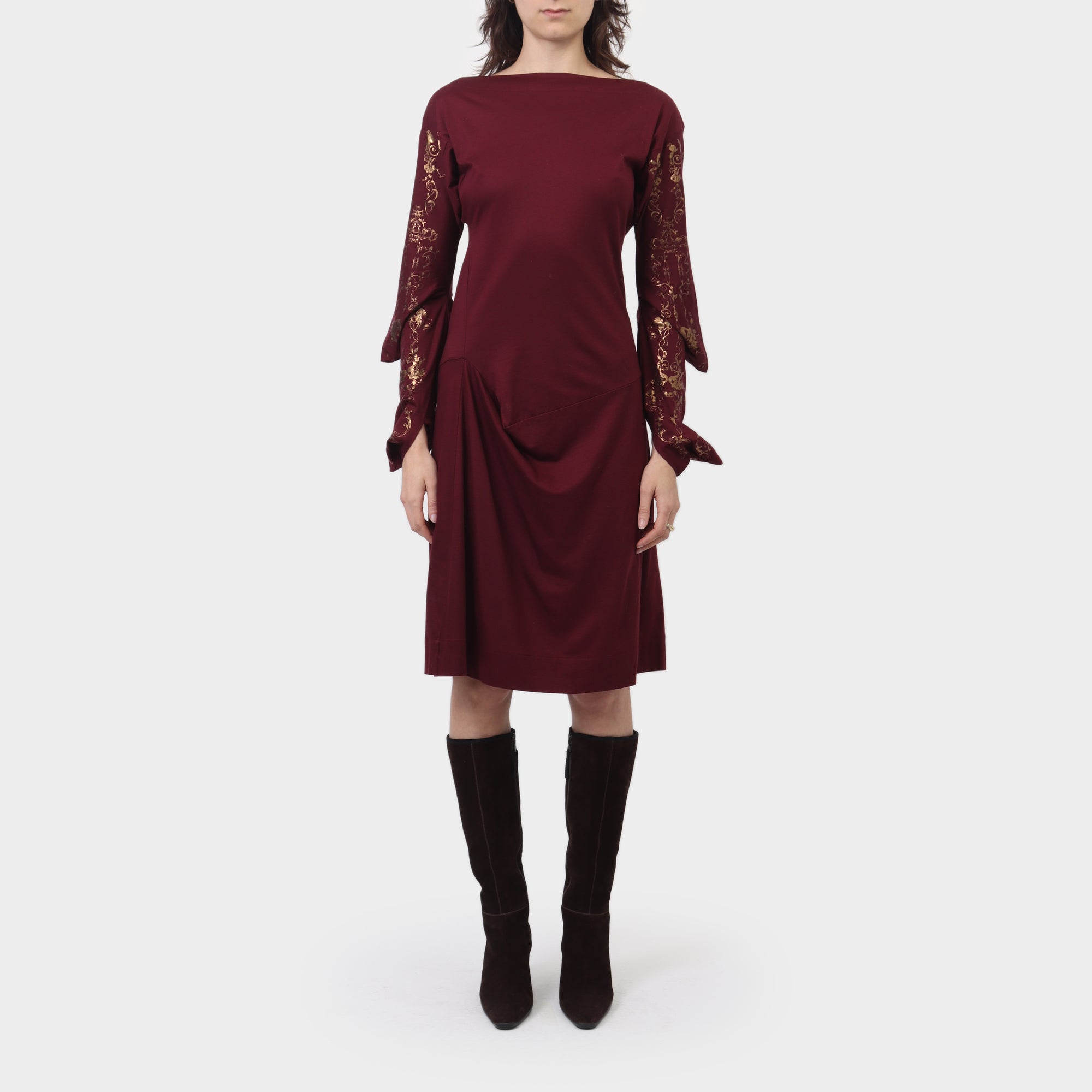 Vivienne Westwood Red Label gold applique jersey dress