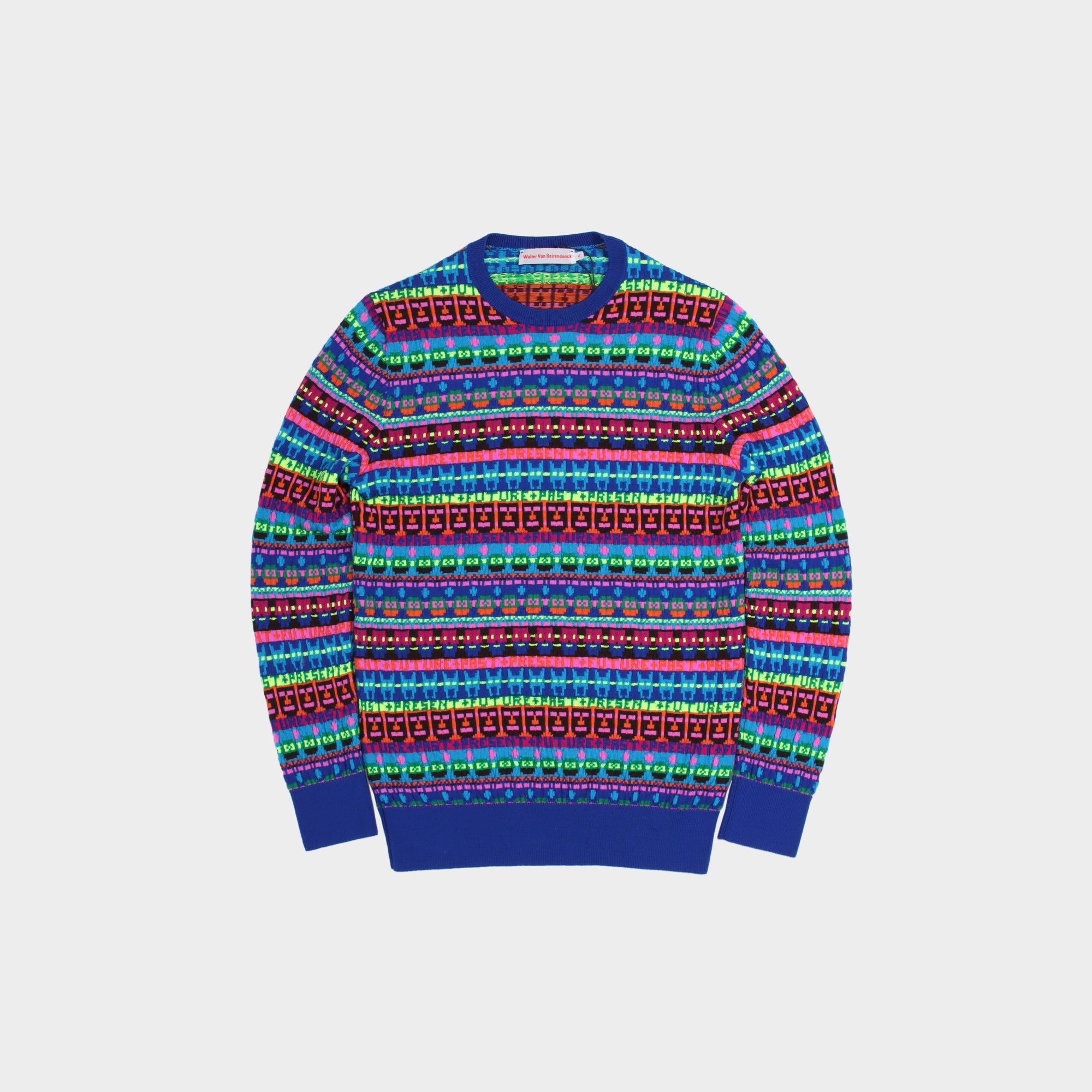 Walter Van Beirendonck Merino pattern jumper