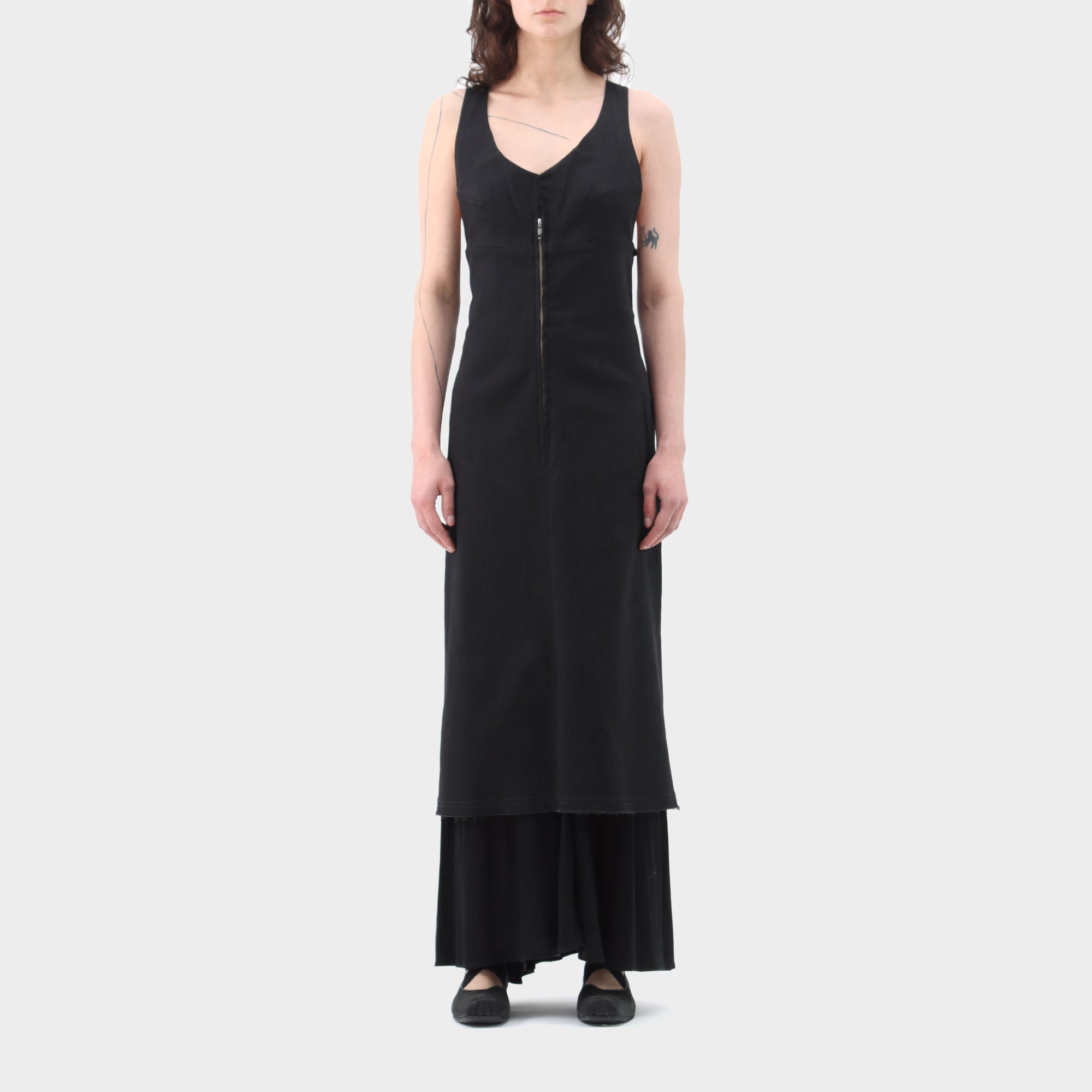 Michiko by Y's Zip Up Jersey Lined Dress