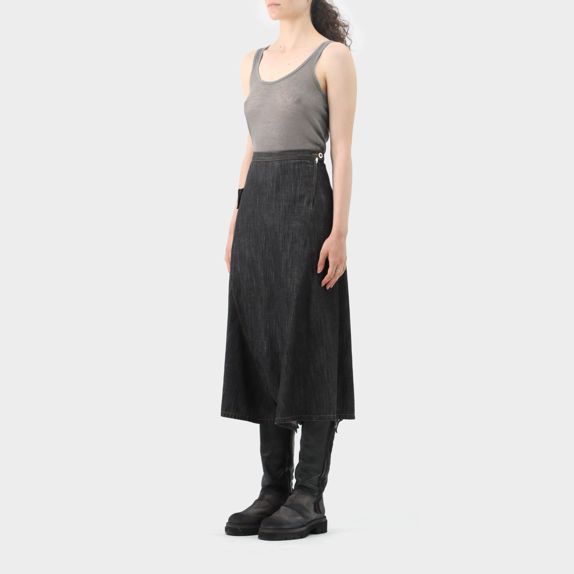 Y's Yohji Yamamoto Dark Wash Drop Crotch Pants