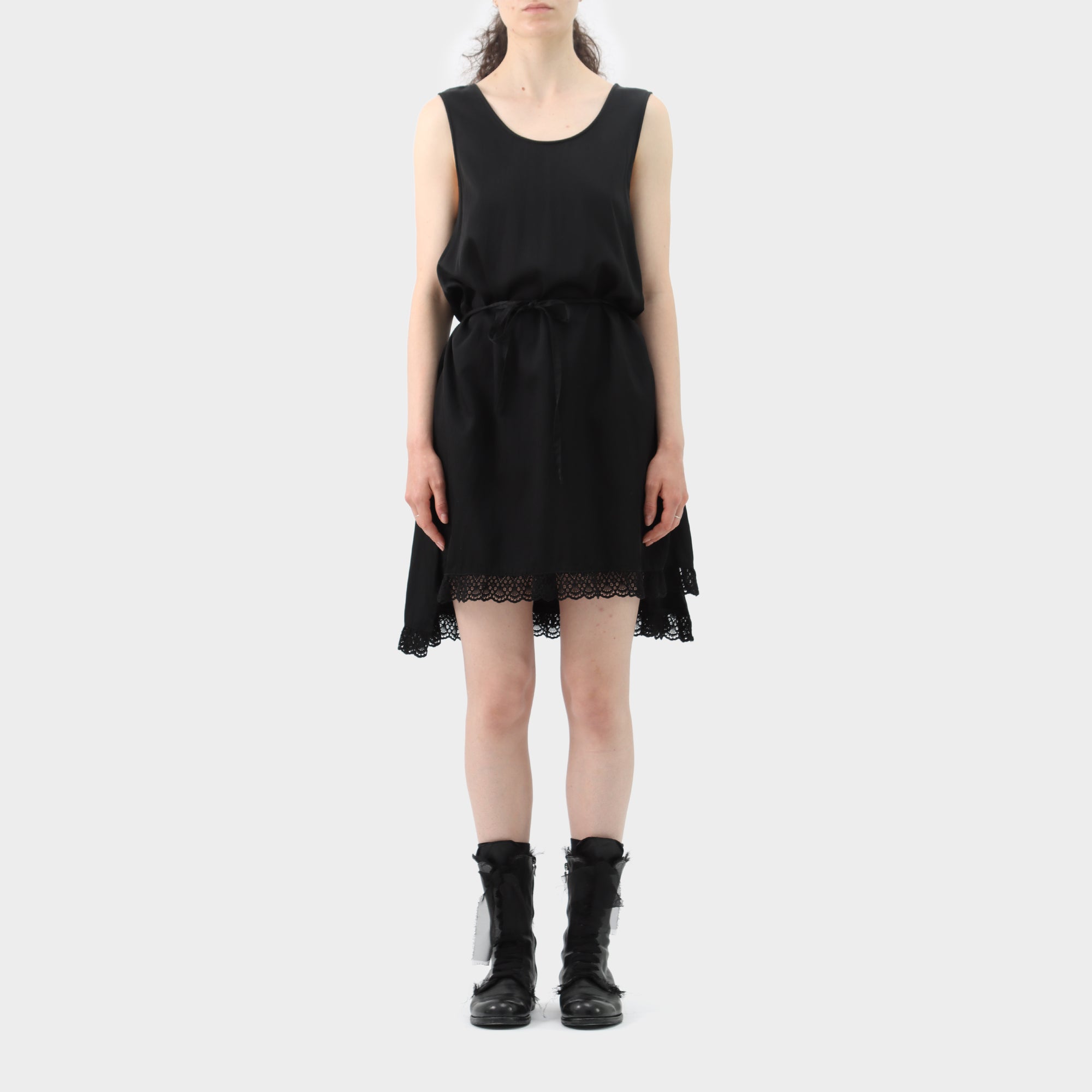Y's Yohji Yamamoto Layered Lace Trim Tunic