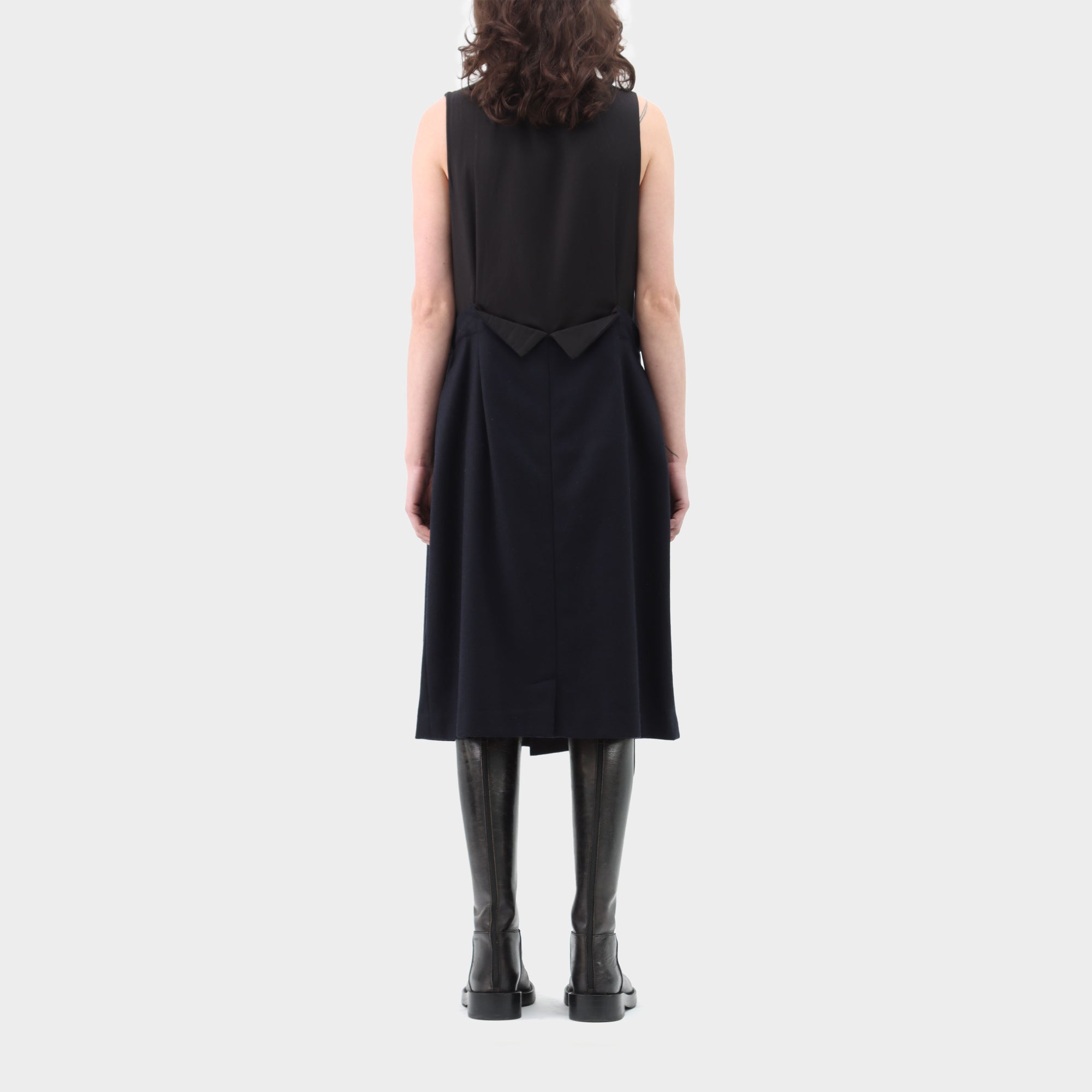 Y's Yohji Yamamoto Wool Blend Waistcoat Dress