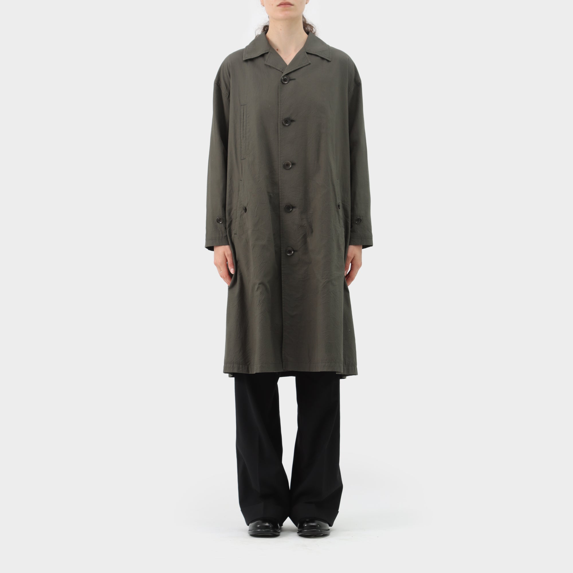 Y's Yohji Yamamoto Cotton Lined Mid Legth Trench