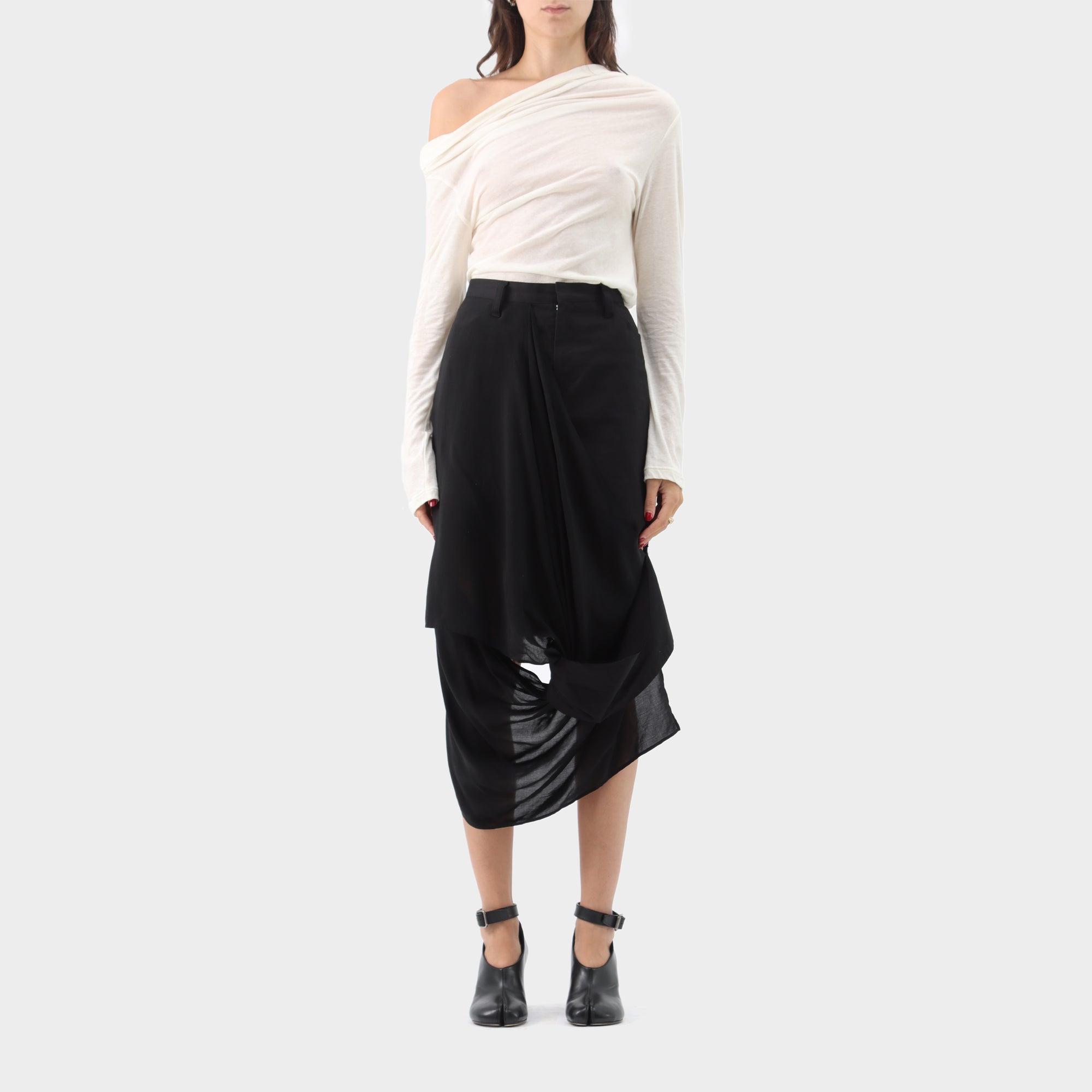 Yohji Yamamoto Draped Panel Skirt