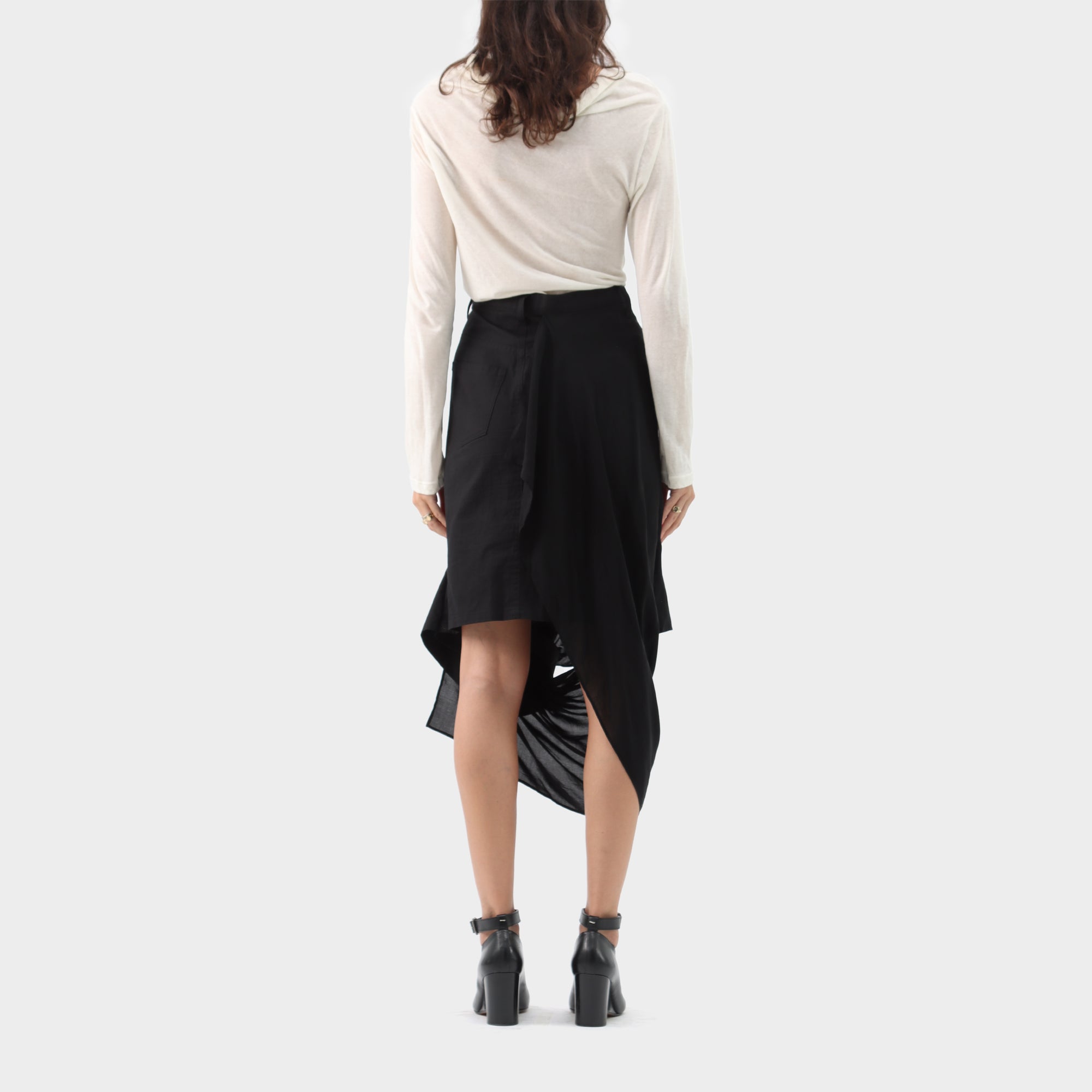 Yohji Yamamoto Draped Panel Skirt