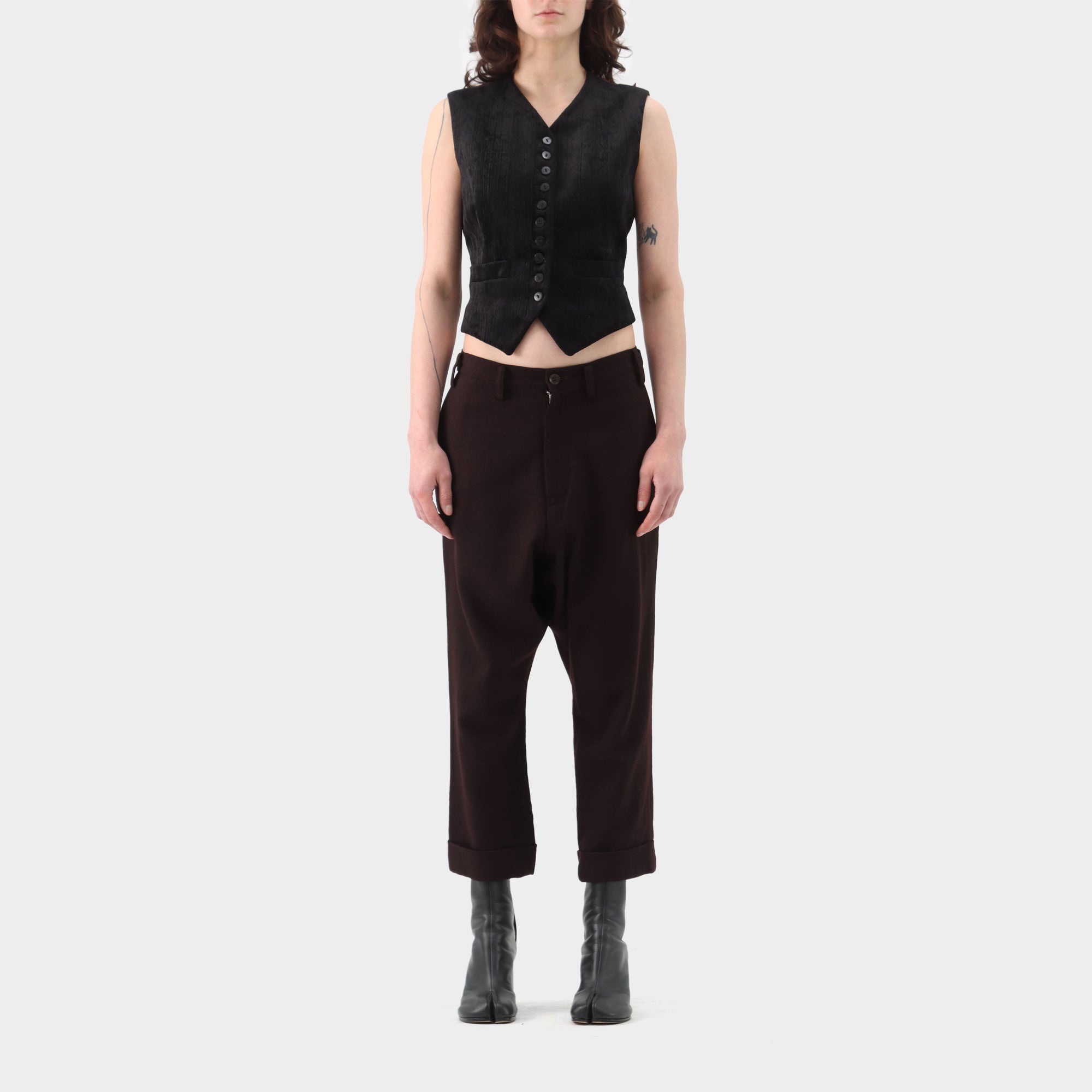 Yohji Yamamoto Noir Wool Drop Crotch Pants