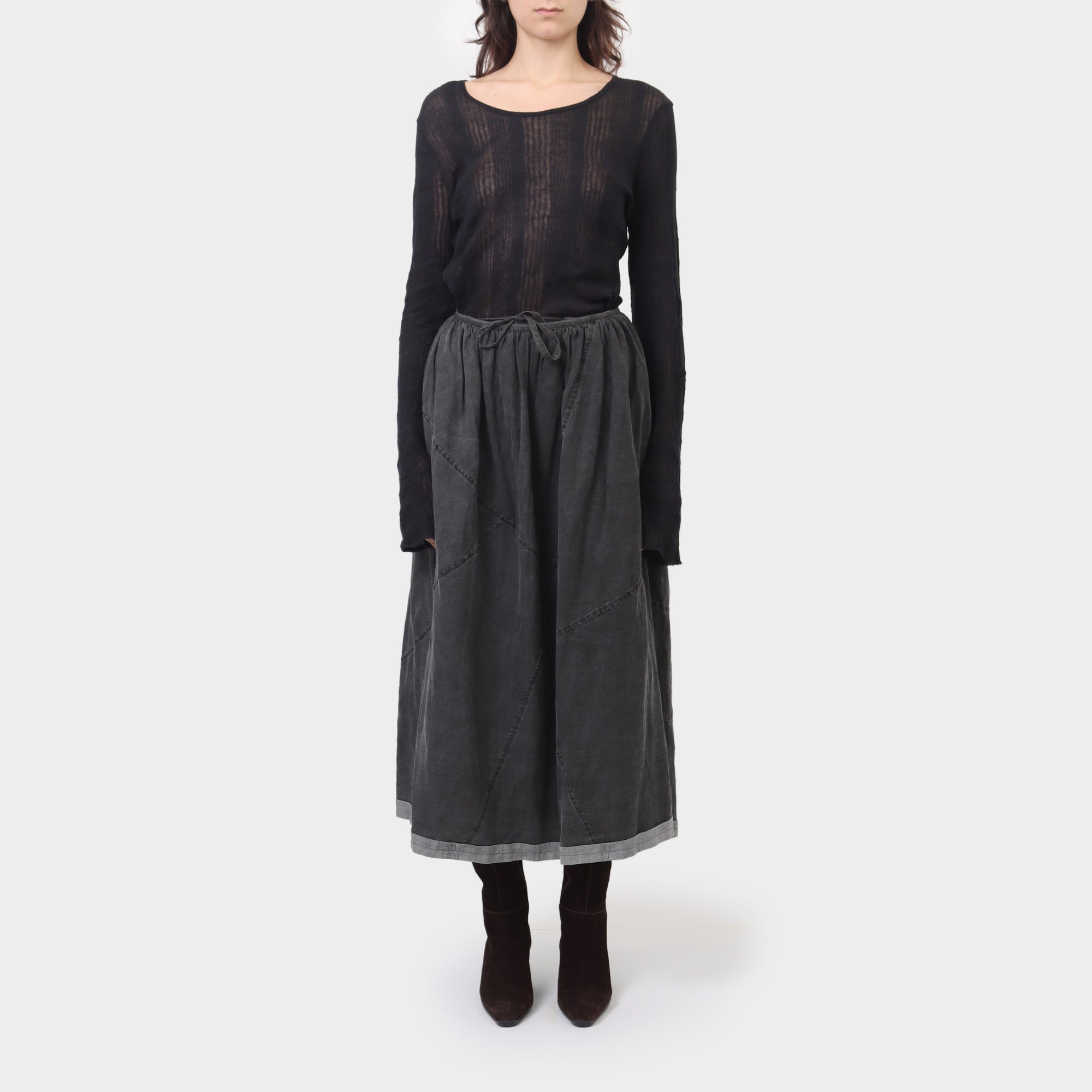 Y's Yohji Yamamoto Tie-up Wrap Skirt