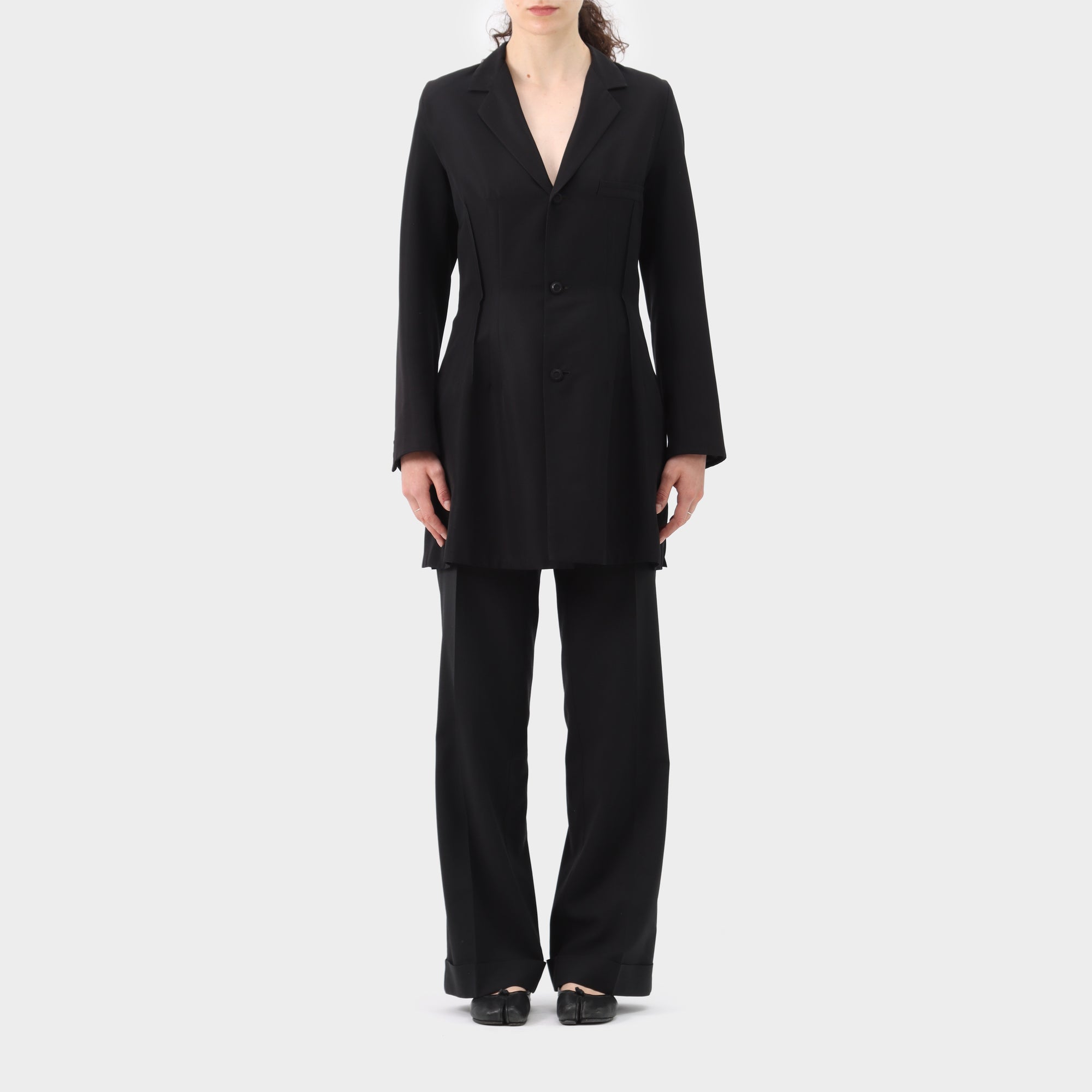 Yohji Yamamoto Tailored Inverted Dart Coat