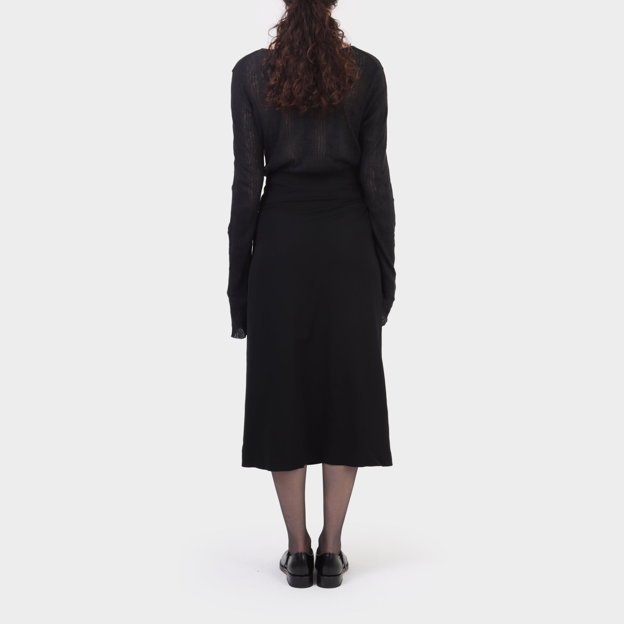Yohji Yamamoto Buttoned Wool Wrap Skirt