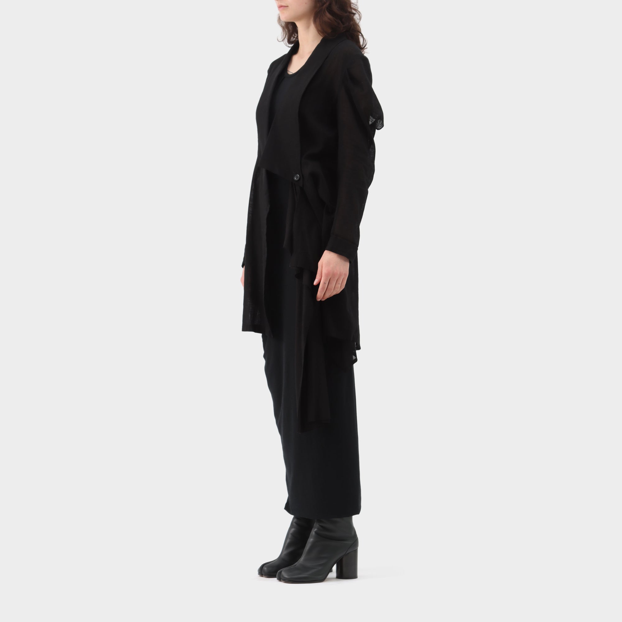 Yohji Yamamoto Cotton Voile Deconstructed Drape Coat