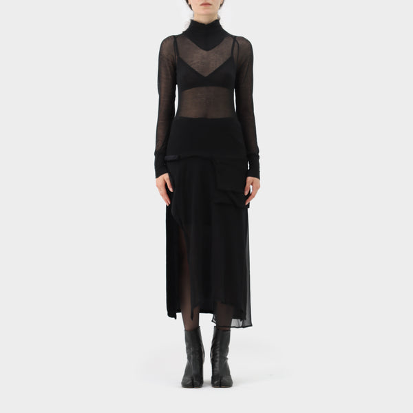 Yohji Yamamoto Sheer Layered Dress