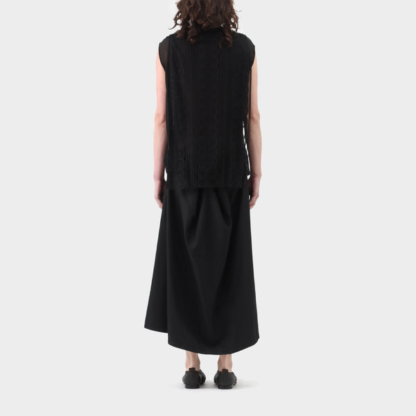 Yohji Yamamoto Belted Chiffon Tank Dress