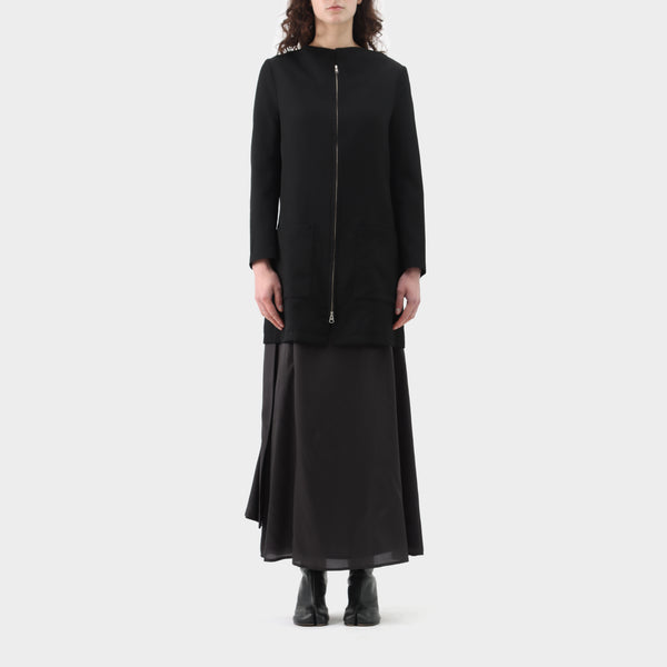 Y's Yohji Yamamoto Wool Collarless Coat