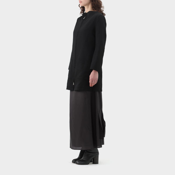 Y's Yohji Yamamoto Wool Collarless Coat