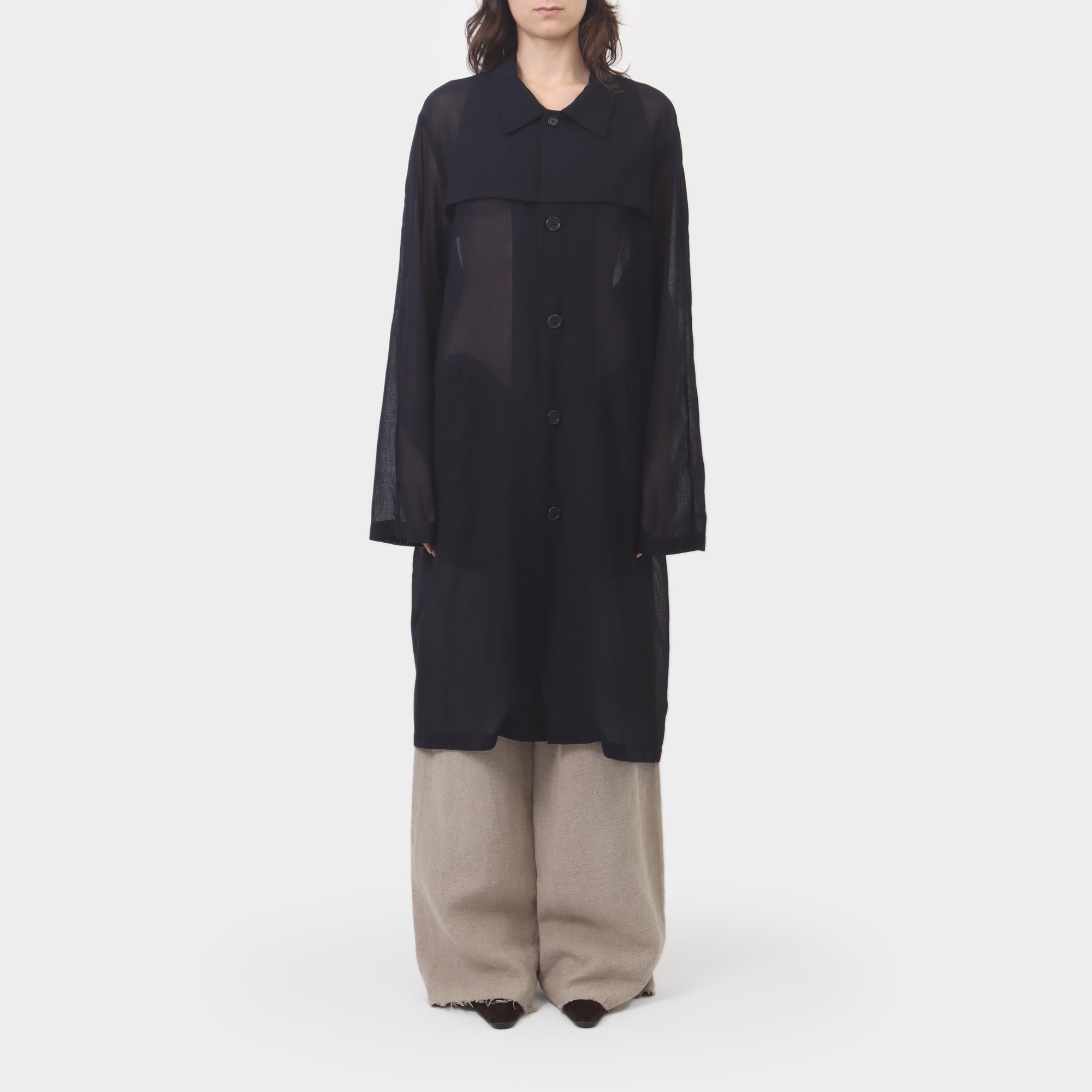 Zambesi Light Wool Gauze Trench Coat
